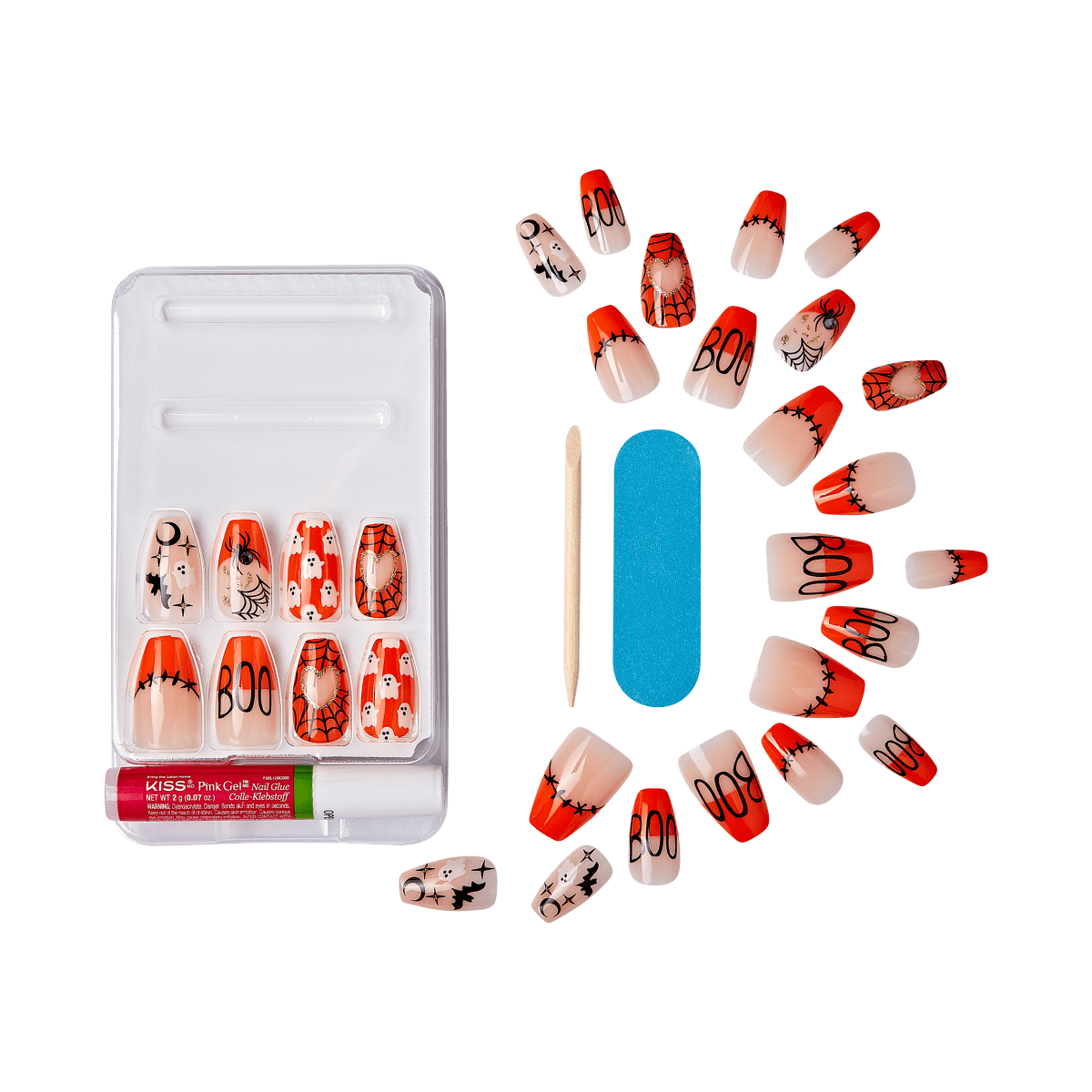 KISS Voguish Fantasy Glow-In-The-Dark Halloween Nails - Nightmare
