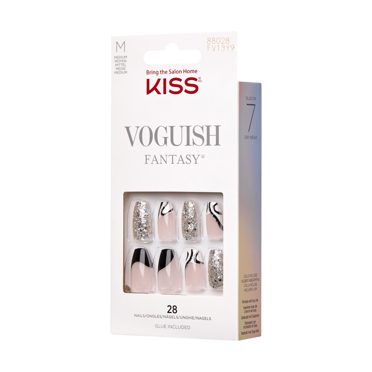KISS Voguish Fantasy Nails - Black & White