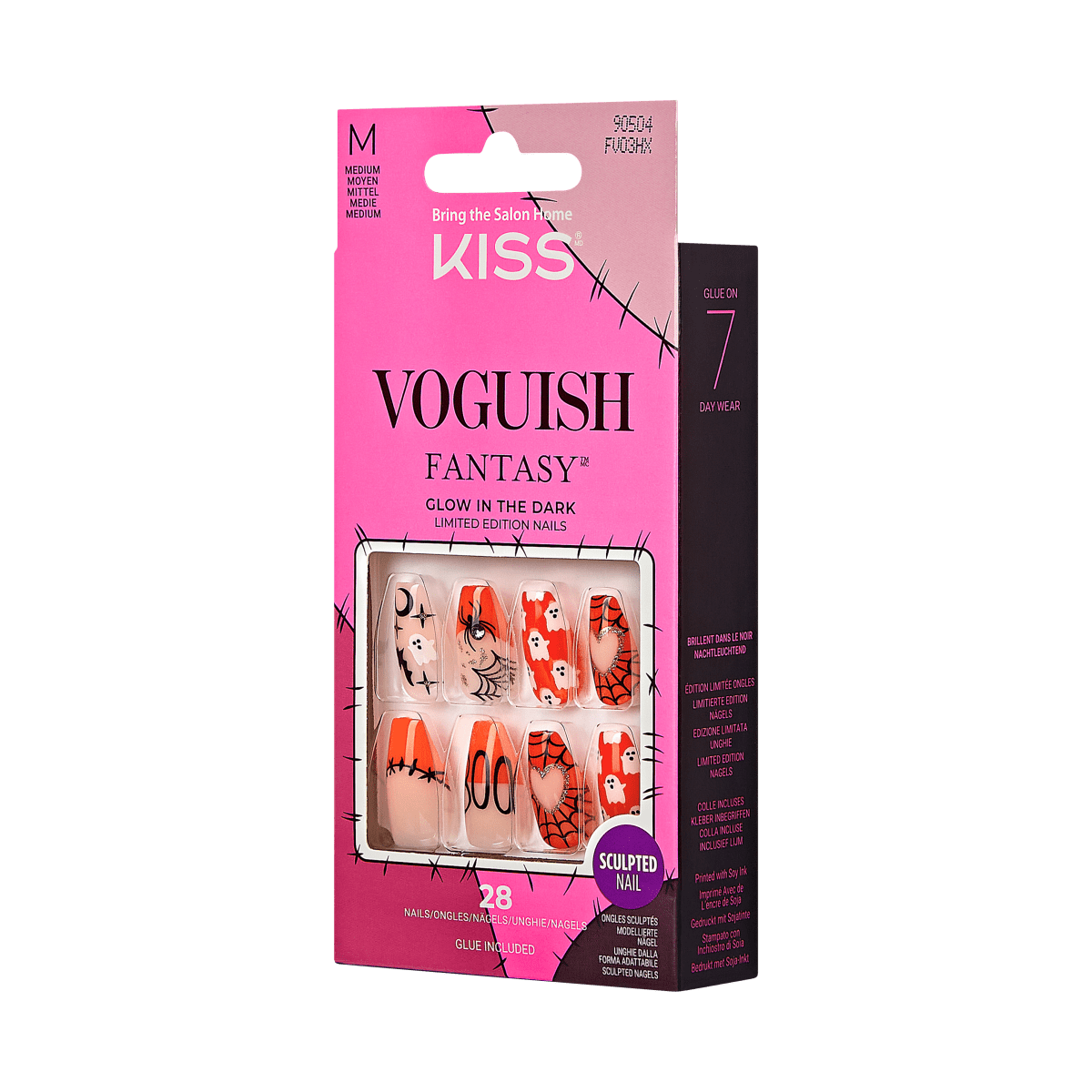 KISS Voguish Fantasy Glow-In-The-Dark Halloween Nails - Nightmare