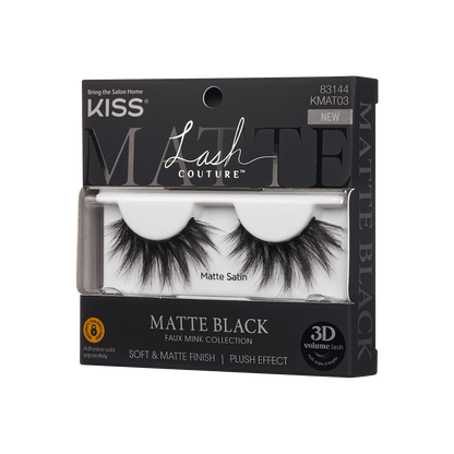 KISS Lash Couture 3D Matte, False Eyelashes, Matte Satin, 16mm, 1 Pair