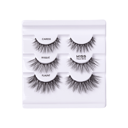 KISS Magnetic, False Eyelashes, Curation Kit, 12mm, 3 Pairs