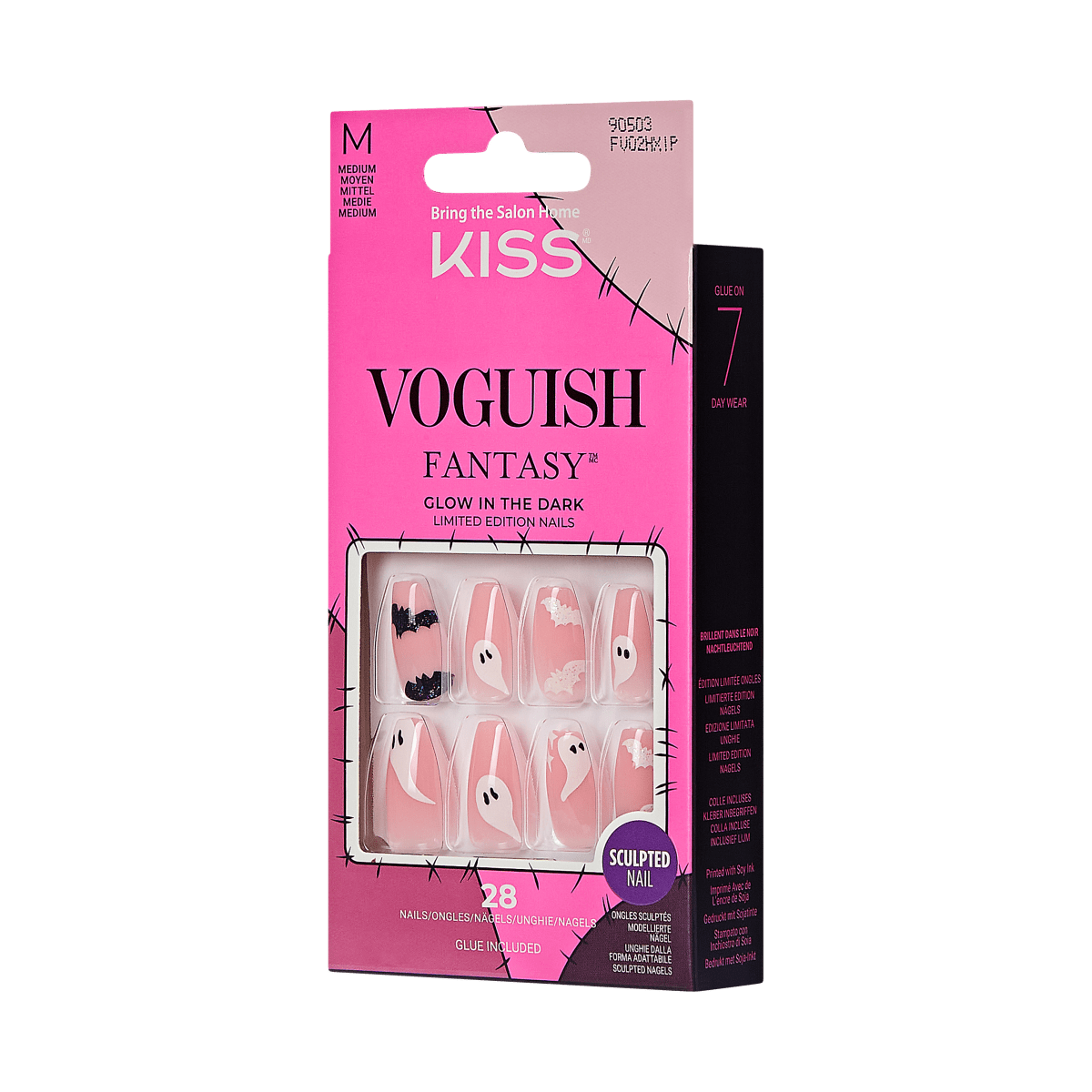 KISS Voguish Fantasy Glow-In-The-Dark Halloween Nails - Ghoul&