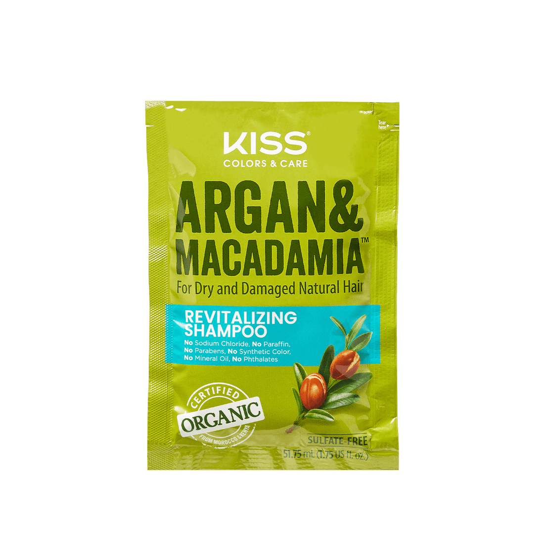 KISS Colors &amp; Care Argan &amp; Macadamia Revitalizing Shampoo 1.75 fl. oz