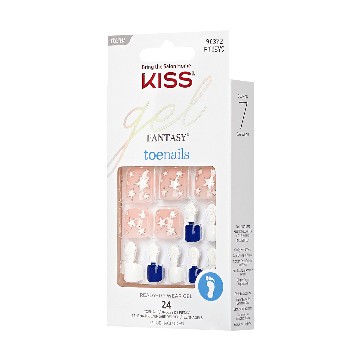 KISS Gel Fantasy Patriotic Toenails – Swag