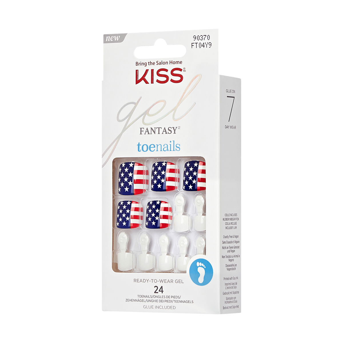KISS Gel Fantasy Patriotic Toenails – American Flag