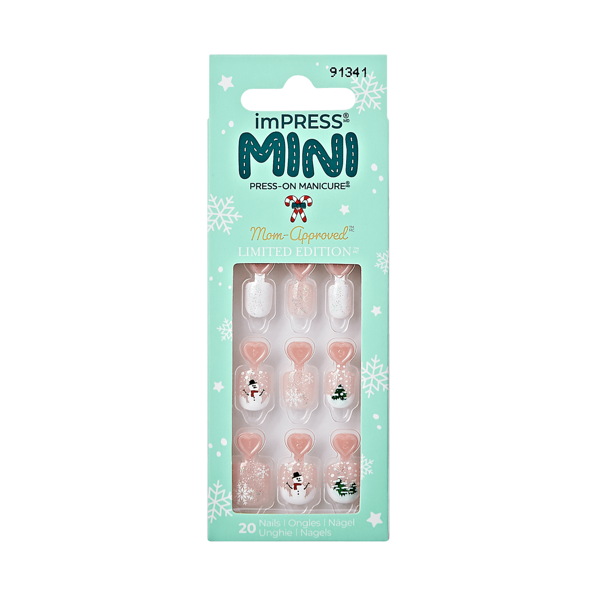imPRESS MINI Holiday Press-On Nails - Frosty