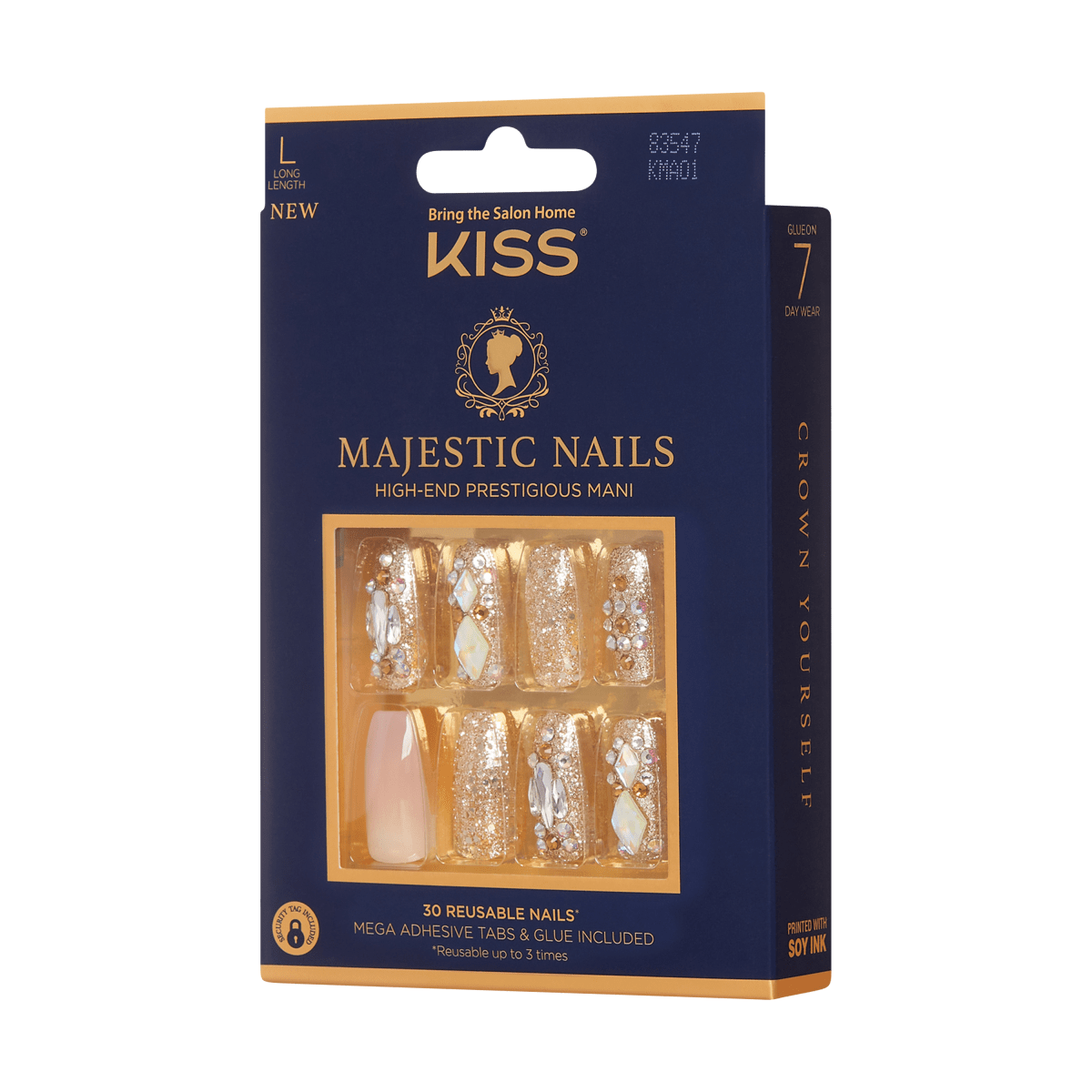 KISS Majestic HighEnd Prestigious Mani Reusable ReadyToWear Fake