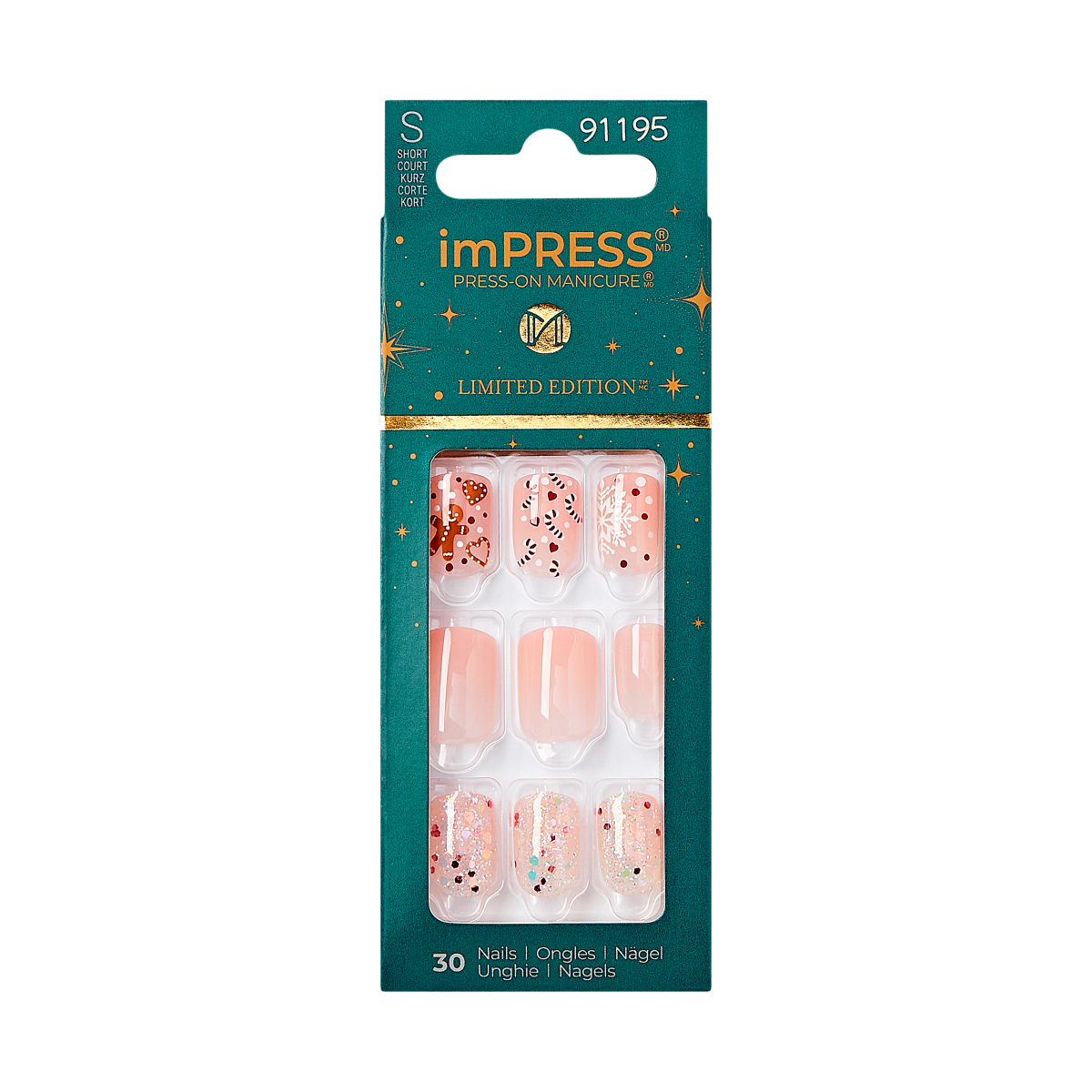 imPRESS Holiday Press-On Manicure - Snowy Village