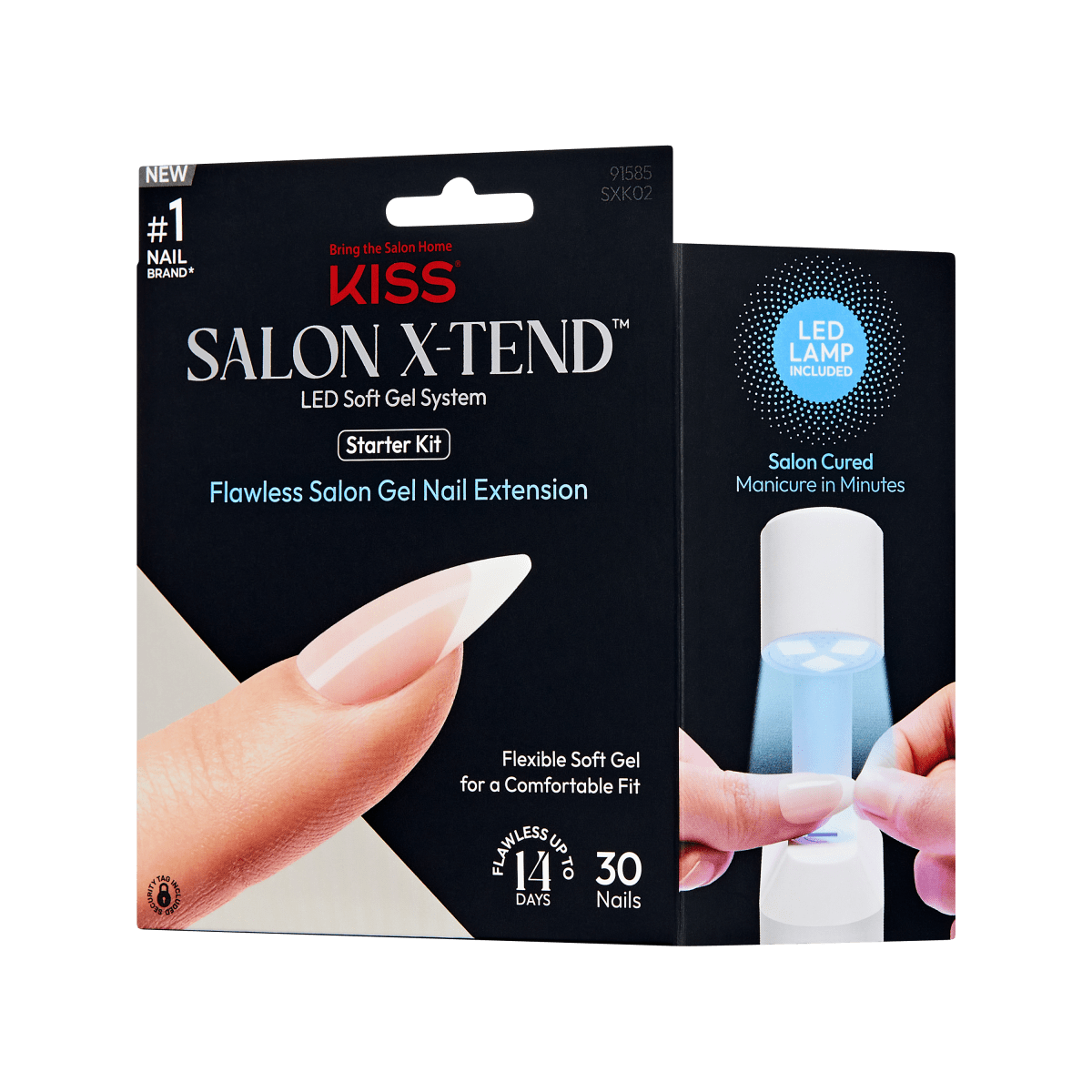 KISS Salon X-tend LED Soft Gel System Starter Kit, 'Pure', White, Medium  Oval, 36 Ct. – KISS USA