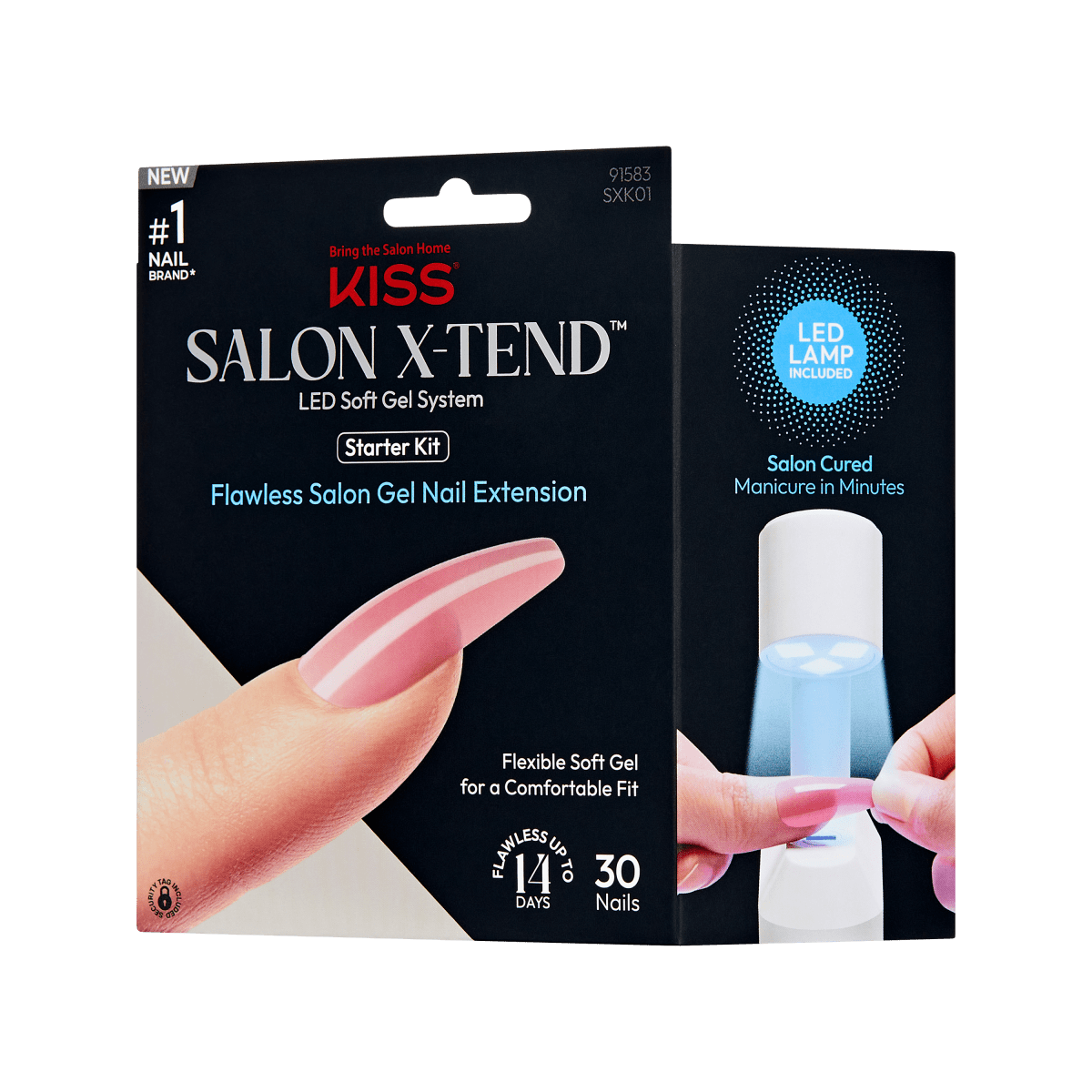 KISS Salon X-tend LED Soft Gel System Starter Kit, 'Tone', Pink, Long  Coffin, 36 Ct. – KISS USA