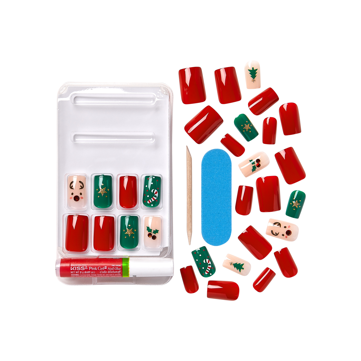 KISS Voguish Fantasy Holiday Nails - Stockings