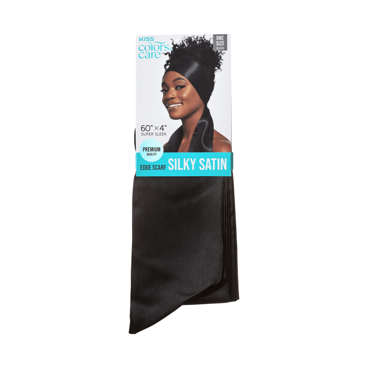 Silky Satin Edge Scarf - Black | KISS Colors & Care – KISS USA Silky Satin Edge Scarf - Black | KISS Colors & Care – KISS USA