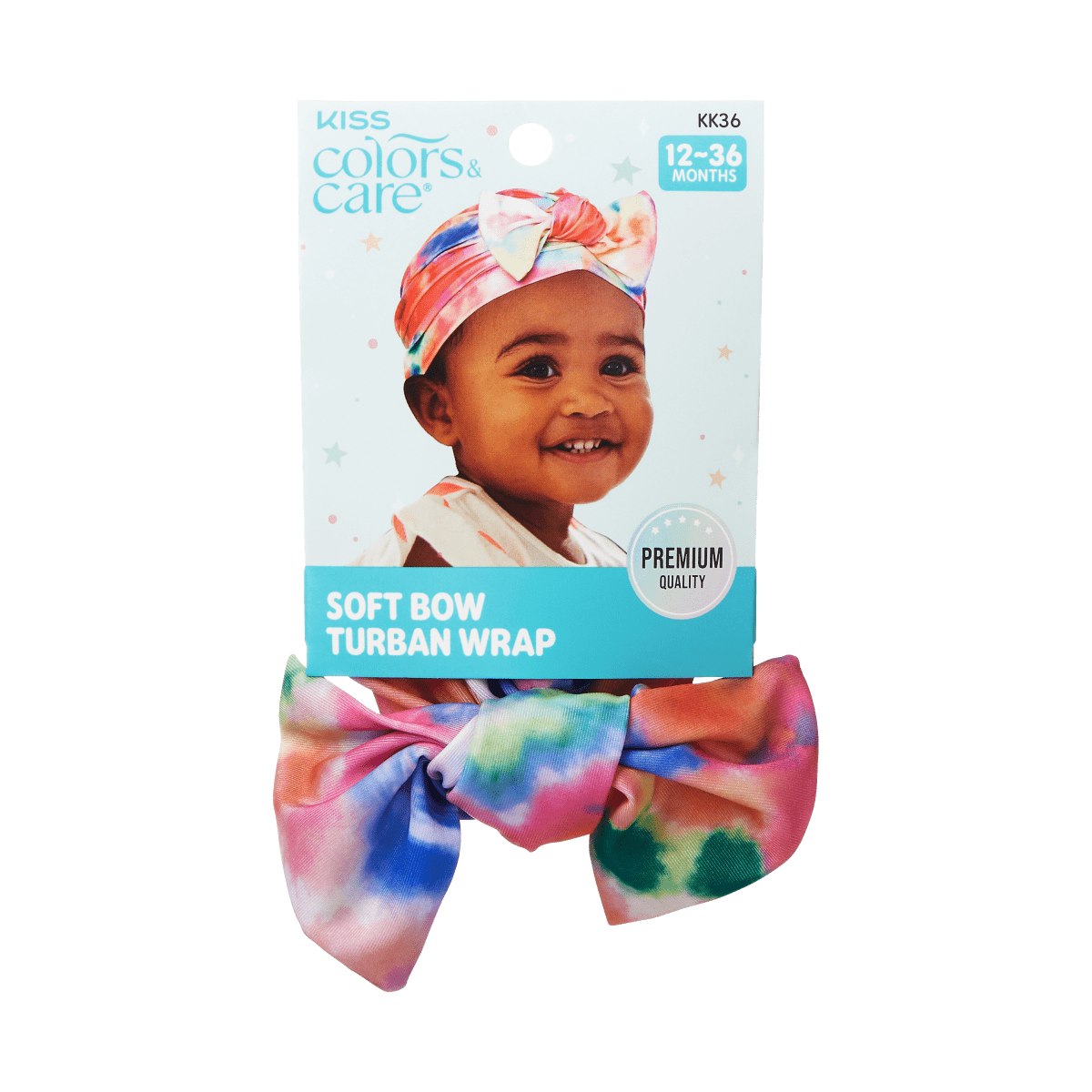 Kiss Colors & Care Soft & Silky Pre-Tied Top Knot Bow Turban Wrap Kiss Colors & Care Soft & Silky Pre-Tied Top Knot Bow Turban Wrap