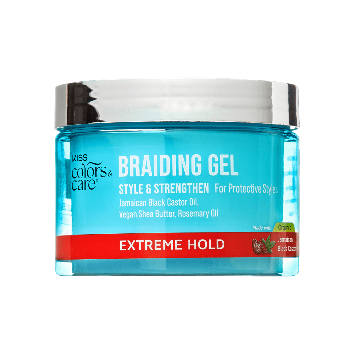 Kiss Colors & Care Braiding Gel, Extreme Hold, 6 oz. Kiss Colors & Care Braiding Gel, Extreme Hold, 6 oz.