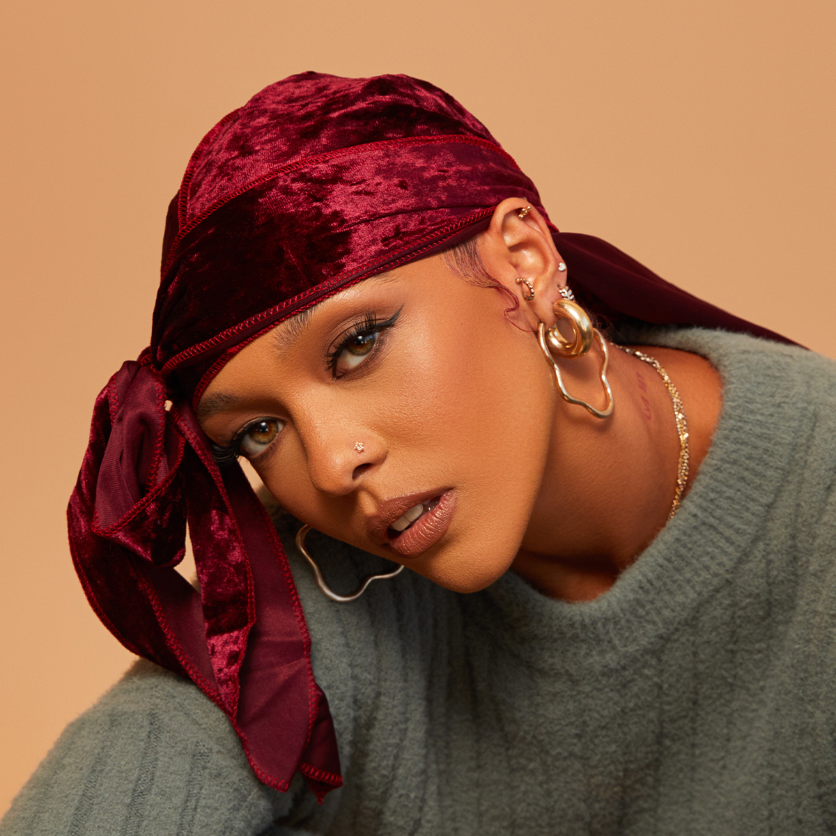 KISS Colors & Care Power Wave Velvet Luxe Durag, Burgundy