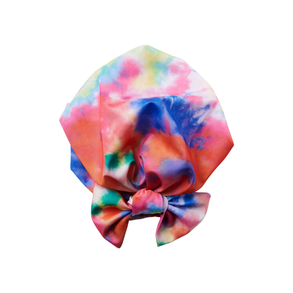 KISS Colors & Care Soft & Silky Pre-Tied Top Knot Bow Turban Wrap for Toddlers - Tie-Dye