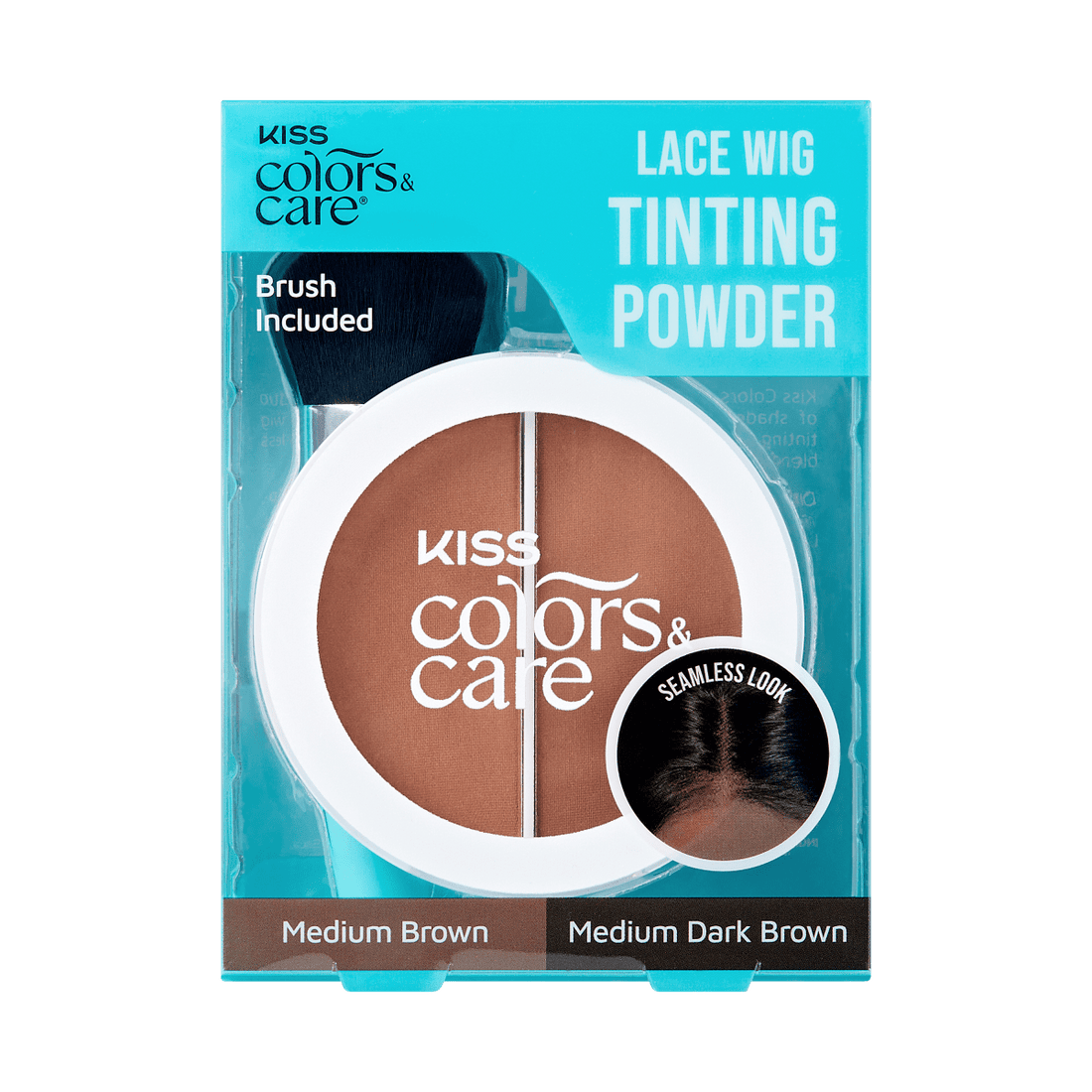 KISS Colors &amp; Care Lace Wig Tinting Powder, 0.28 oz – Dark Duo