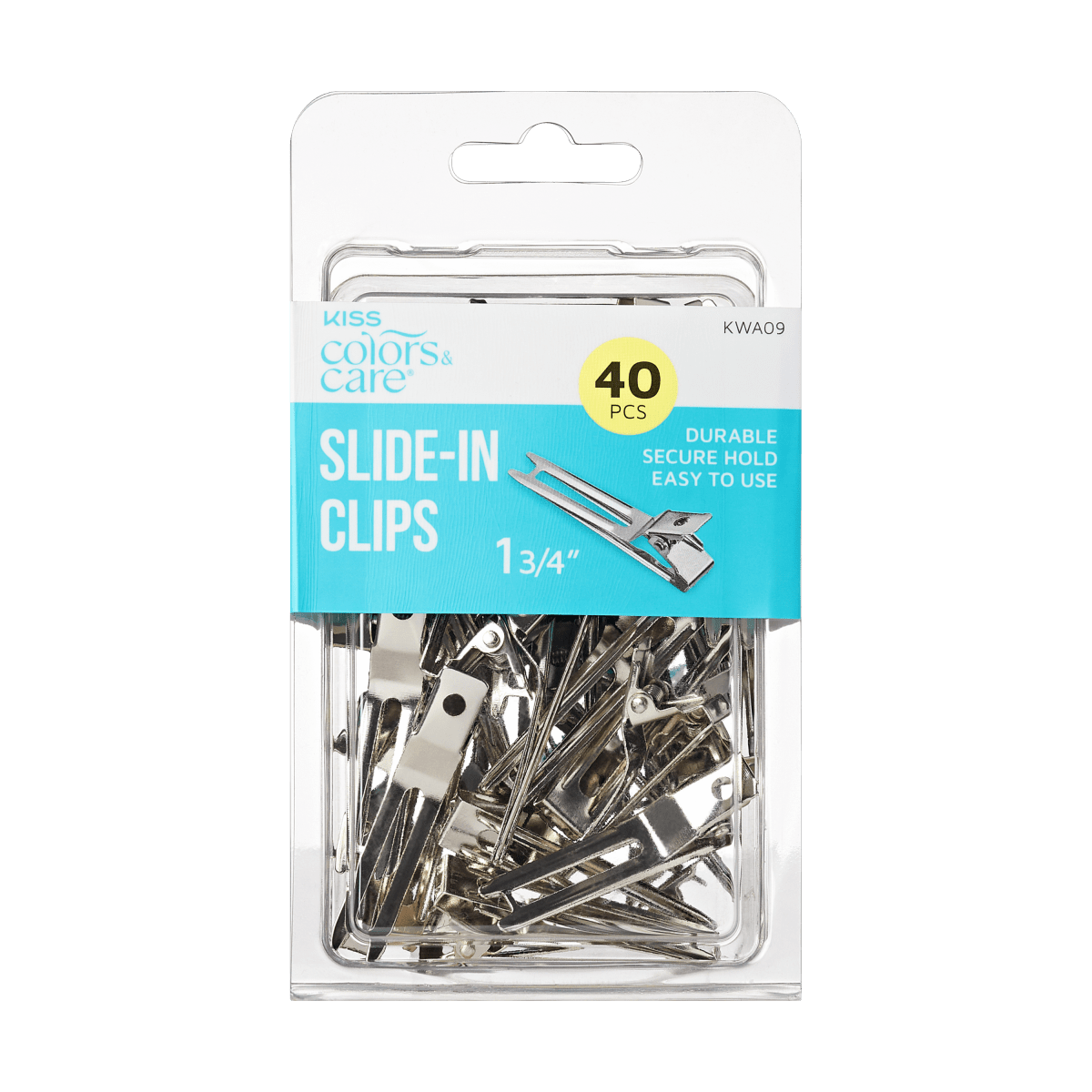 KISS Colors &amp; Care Slide-In Prong Clips 1.75&quot; – 40 Ct.