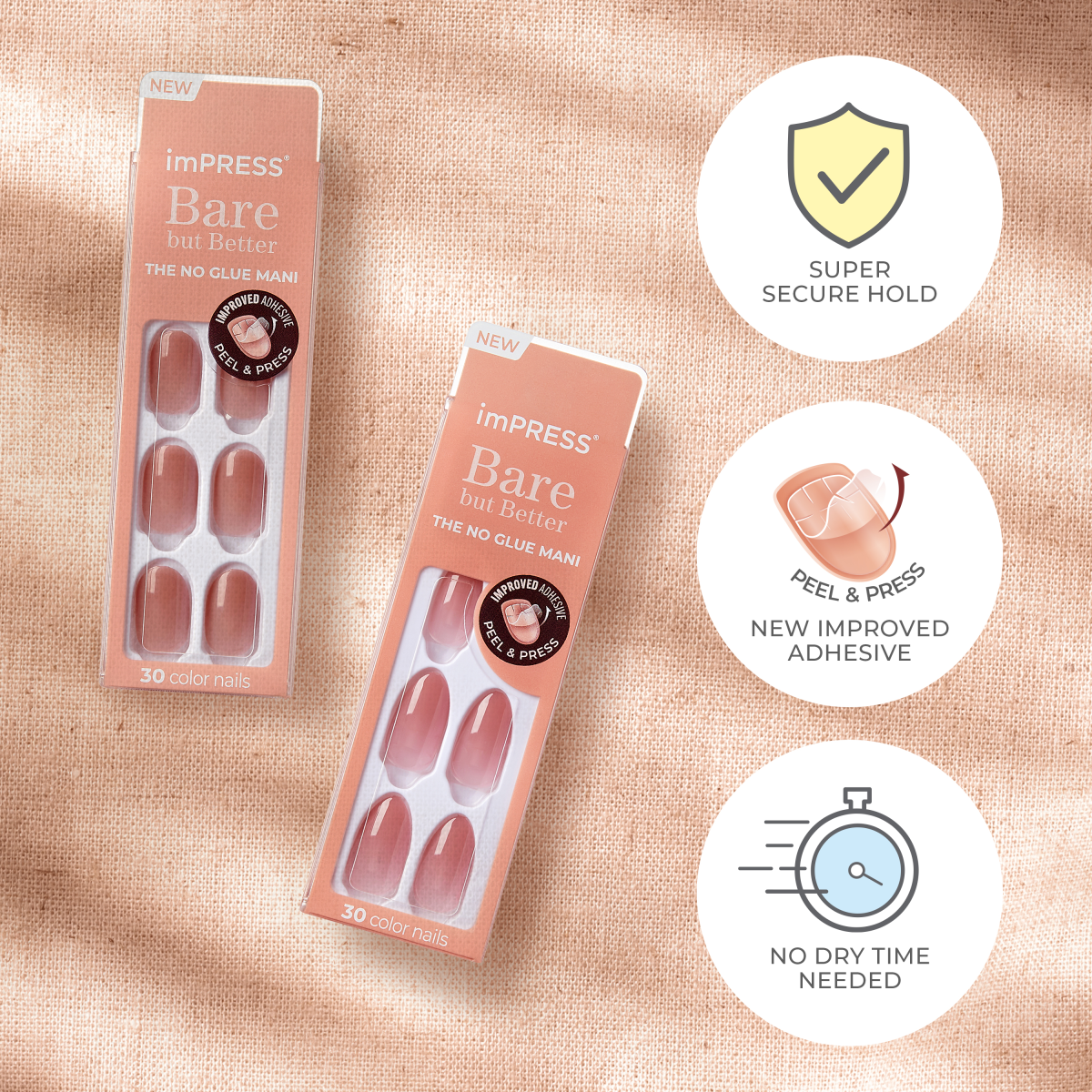 imPRESS Bare but Better Press On Nails - Flare