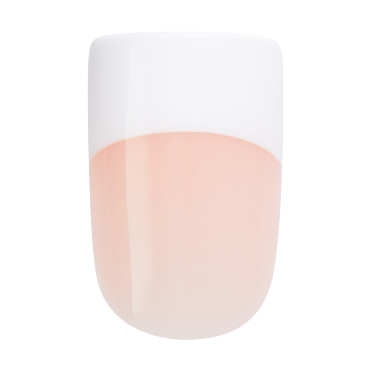 Close-up of a singular nail from KISS Salon Acrylic French in &