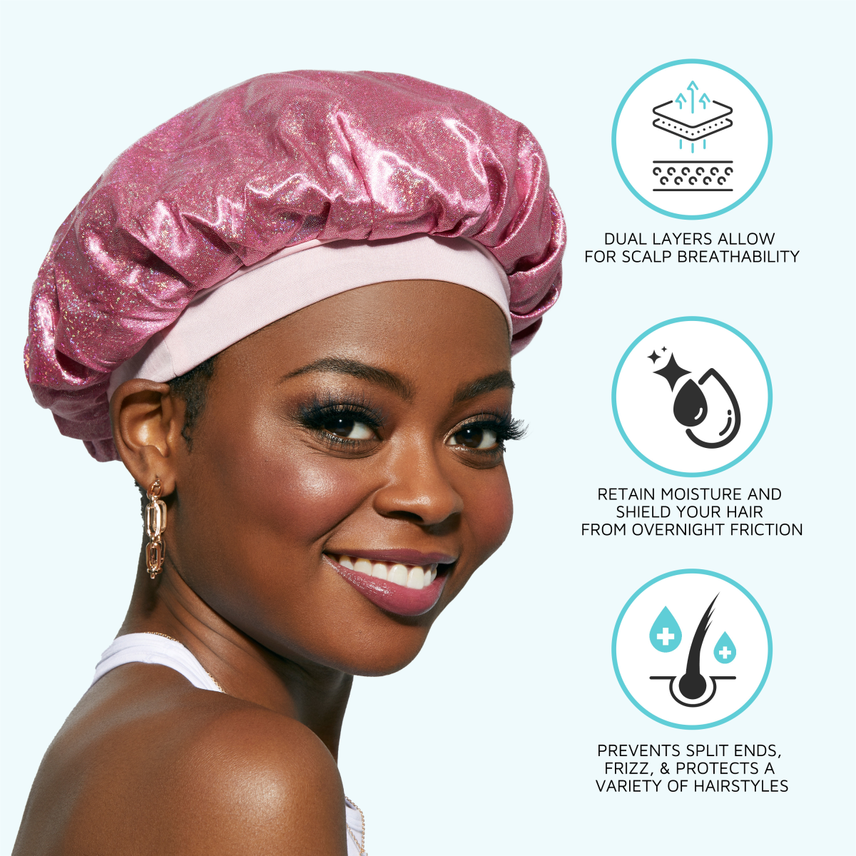 KISS Colors & Care KISS SATIN BONNET BLACK