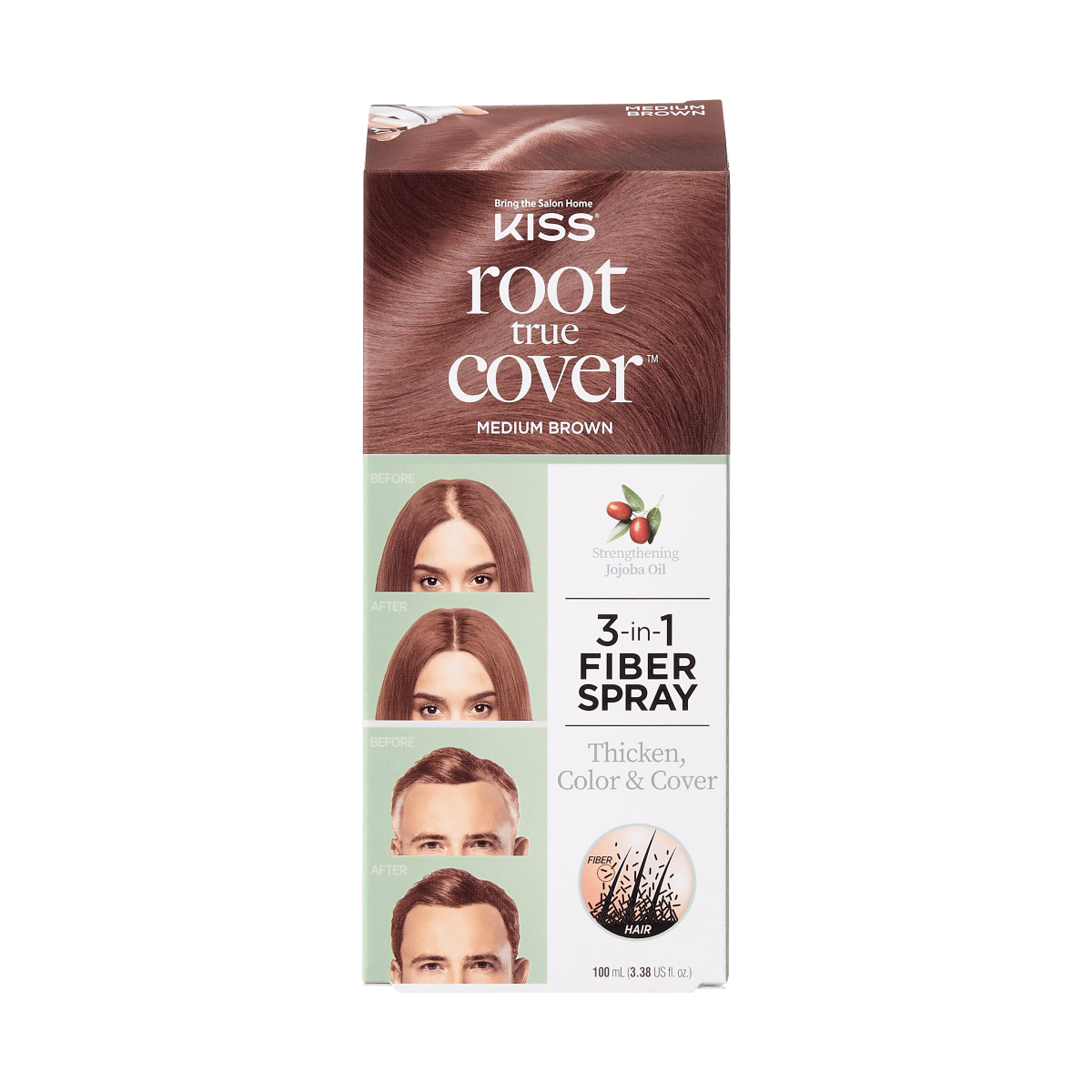 KISS Colors & Care True Cover Root Touch-Up Spray - Medium Brown