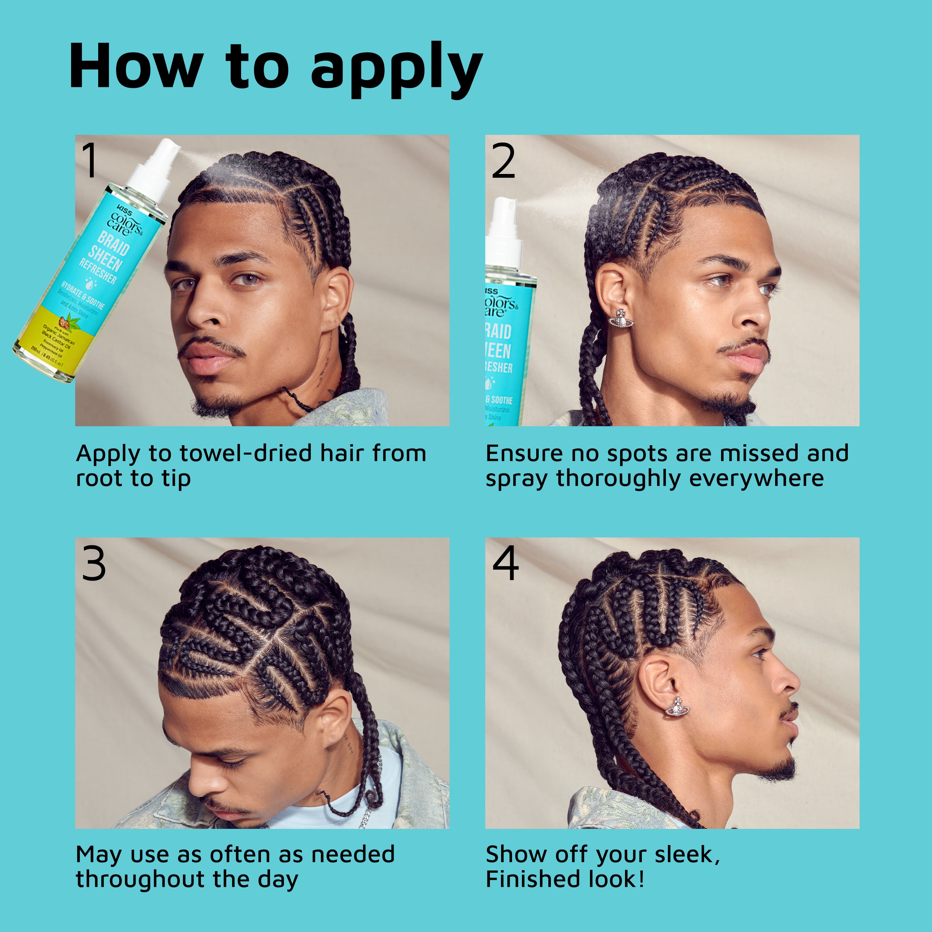 KISS Colors & Care Braid Sheen Refresher - 8.45 fl. oz.