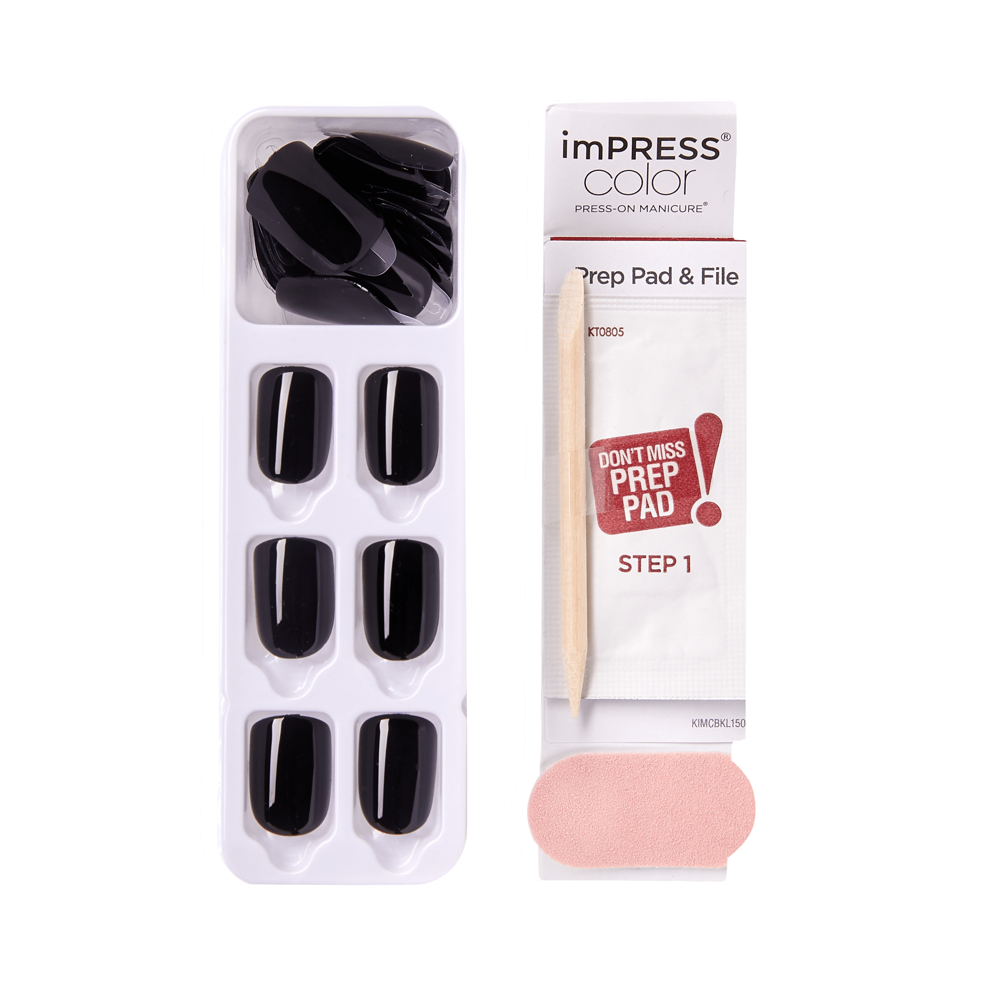 imPRESS Color Press On Nails - All Black