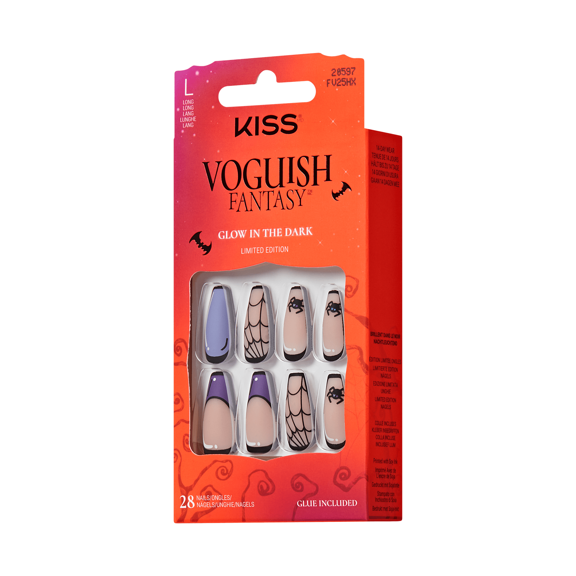 KISS Voguish Fantasy Halloween Press On Glue Nails - Moonlit Magic