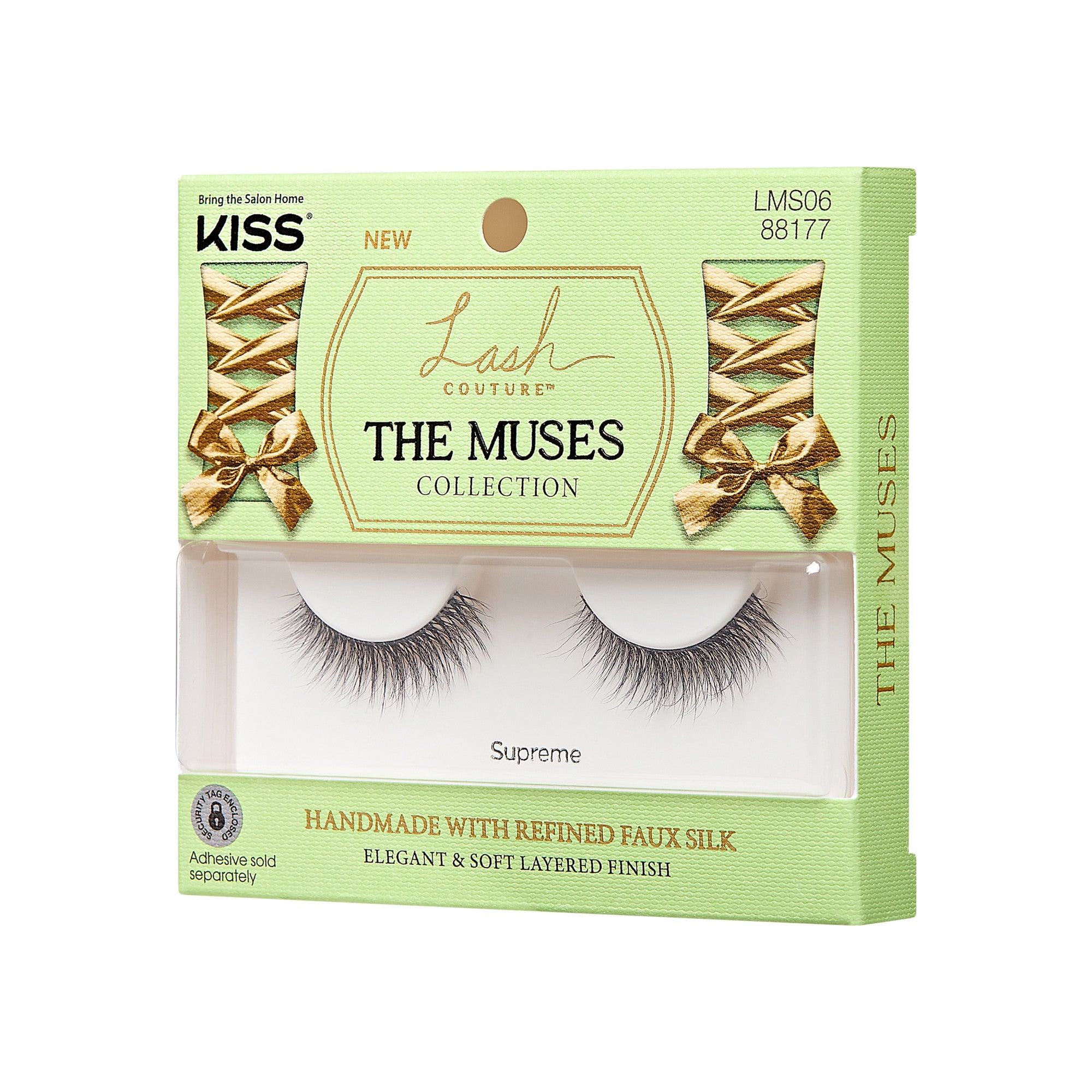 The image features a packaging for KISS Lash Couture&