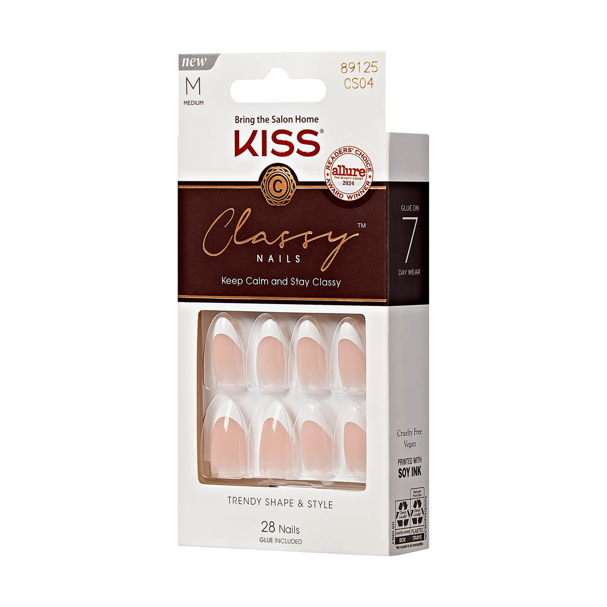 KISS Classy Press On Glue Nails - Dashing