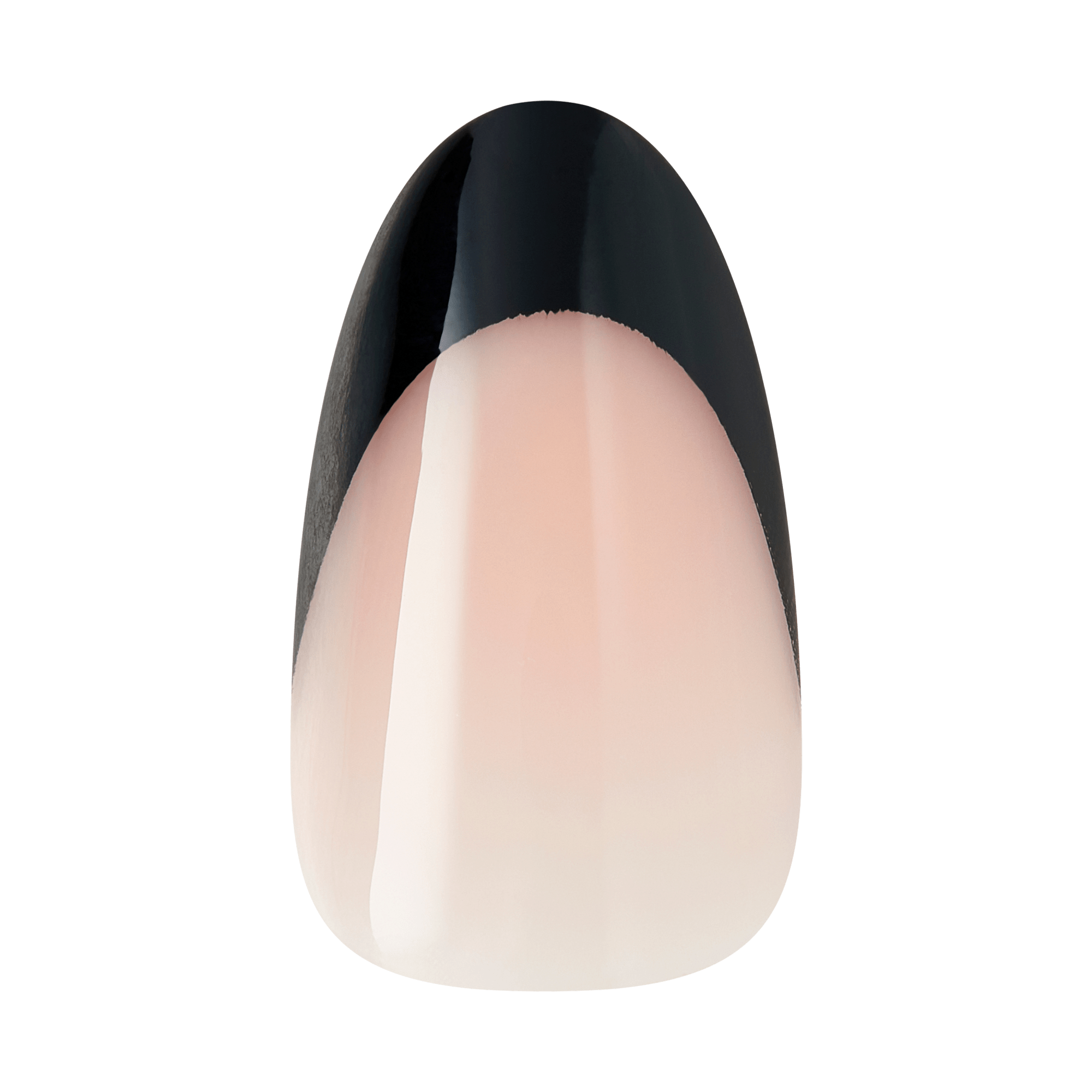 Kiss Haunt Halloween Press On Fake Glue Nails - Midnight Makeover | French Design, Black & White, Medium, Almond, Glow In The Dark