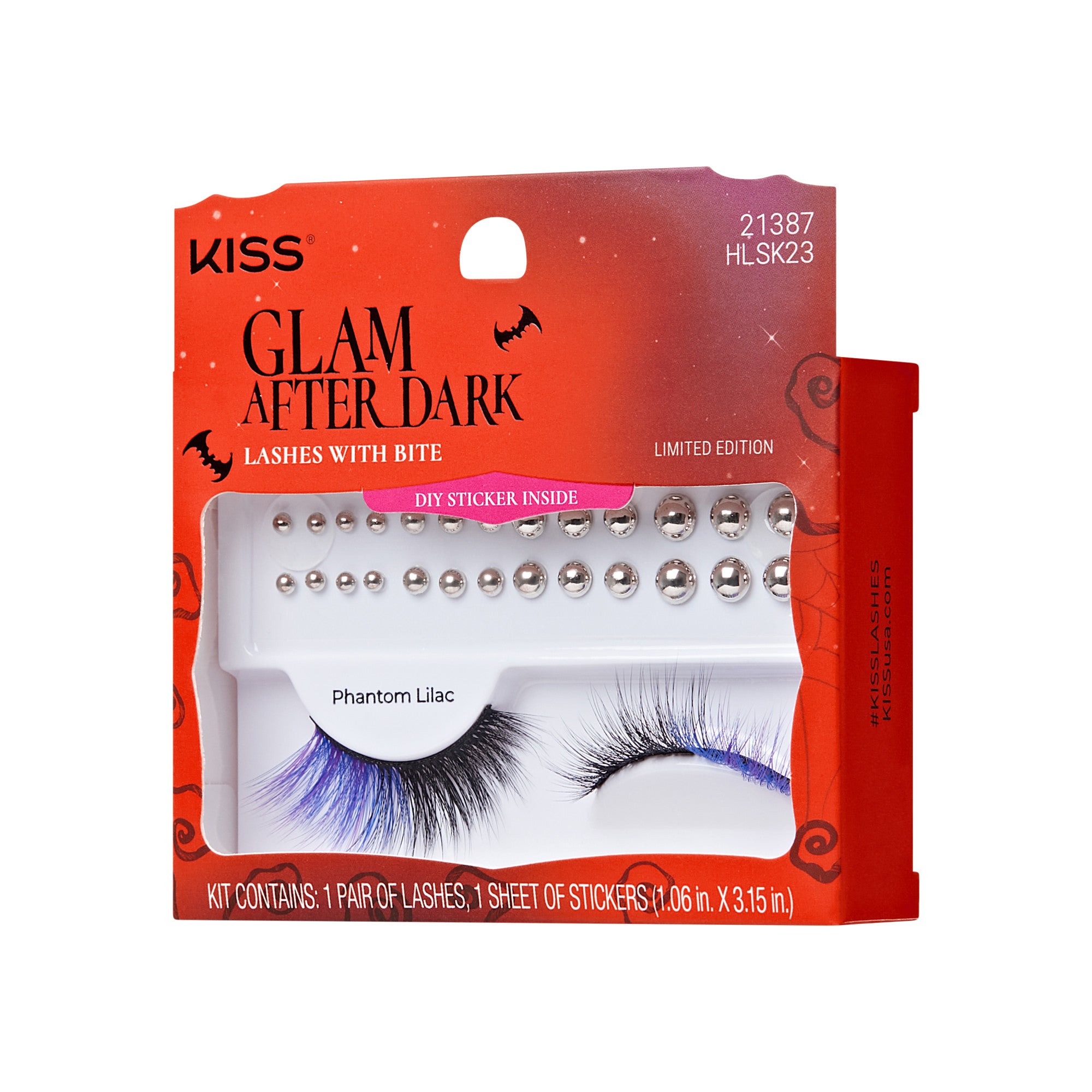 KISS Halloween Decorated Lashes & Gem Sticker - Phantom Lilac