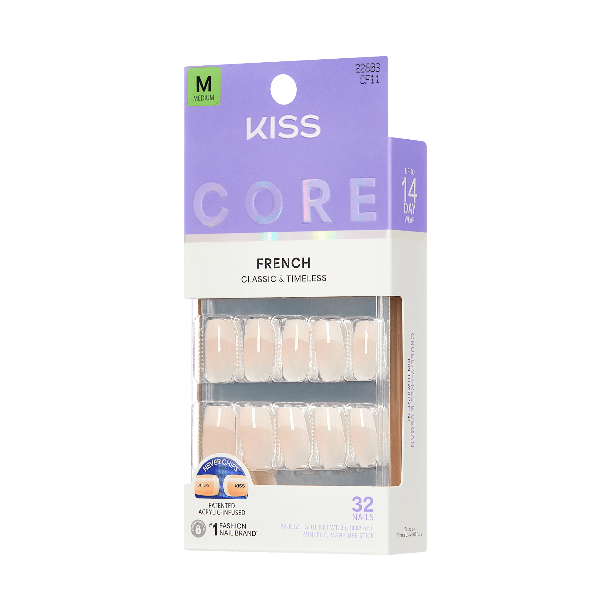 KISS CORE French Press On Glue Nails – Scenario
