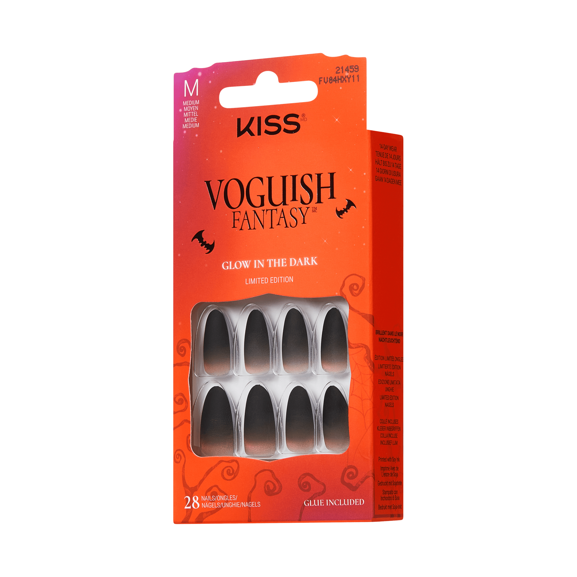 KISS Voguish Fantasy Halloween Press On Glue Nails - Chilling Char