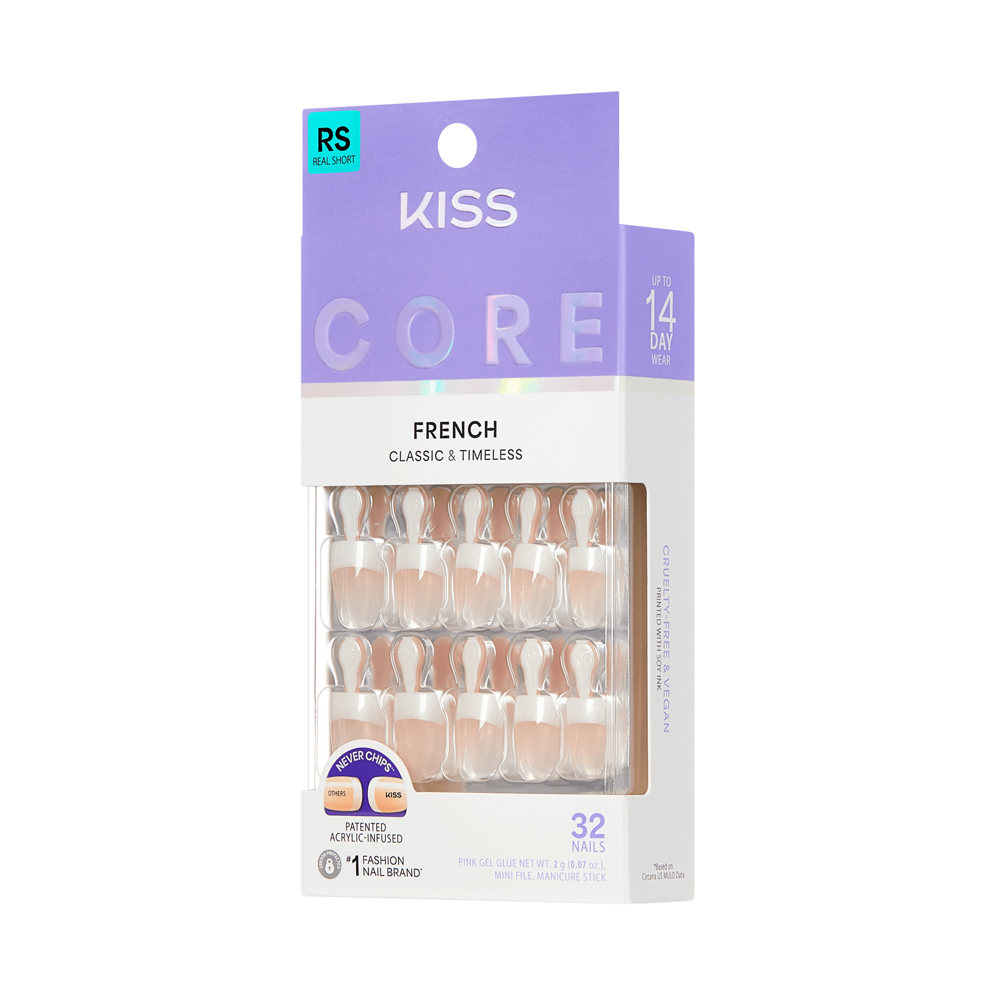 KISS CORE French Press On Glue Nails - I Wish