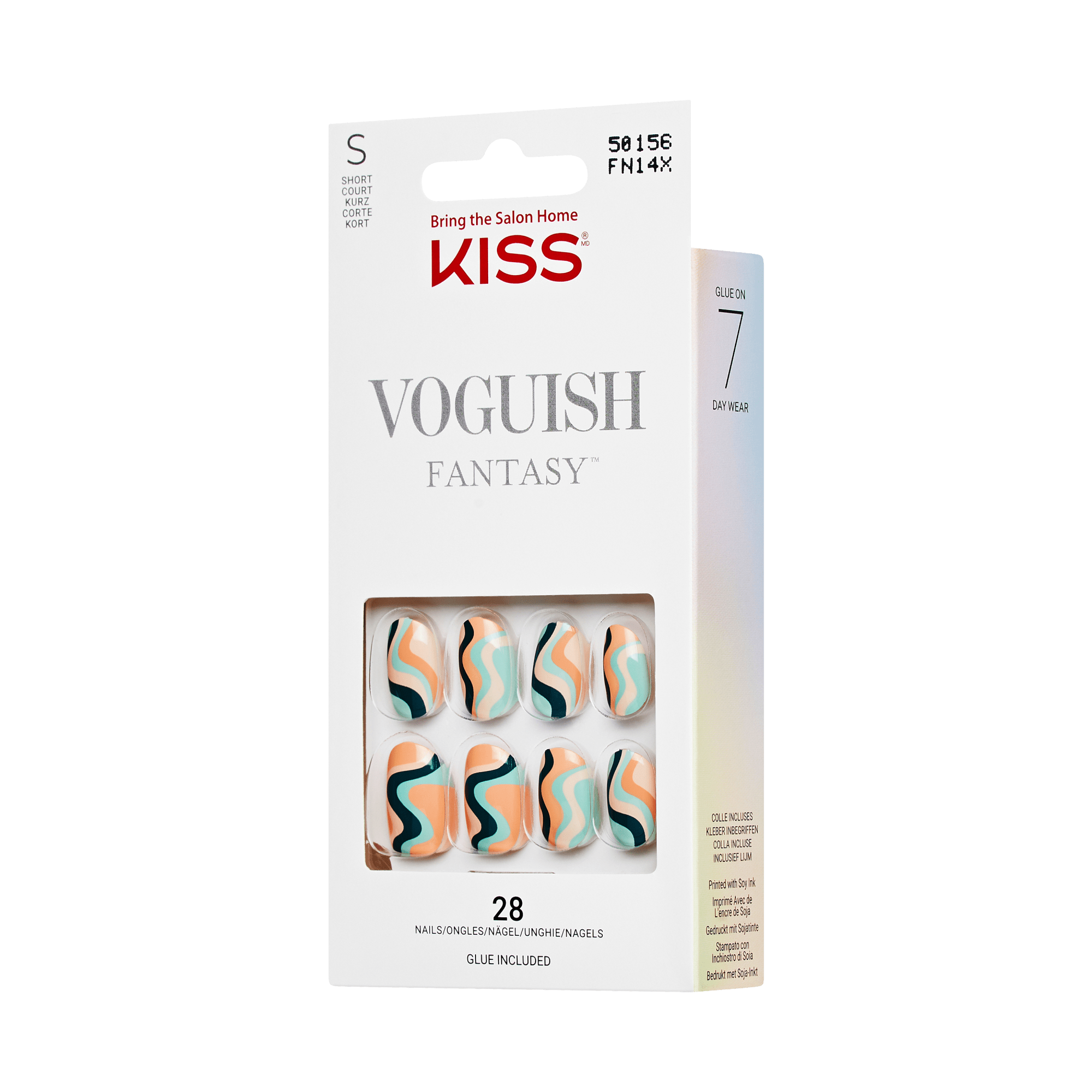 KISS Voguish Fantasy Press On Glue Nails - Replay