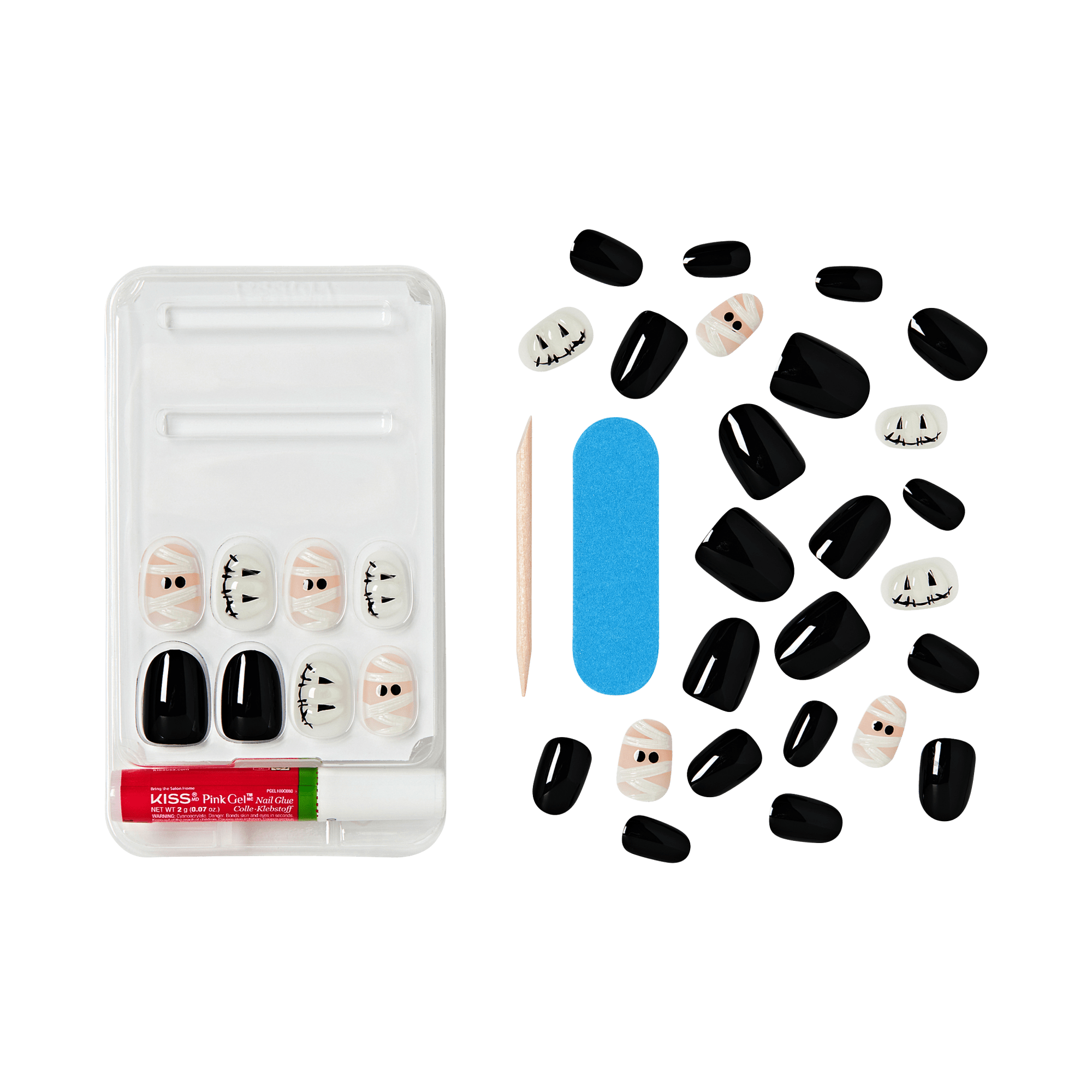 KISS Voguish Fantasy Halloween Press On Glue Nails - Creepy Flavors