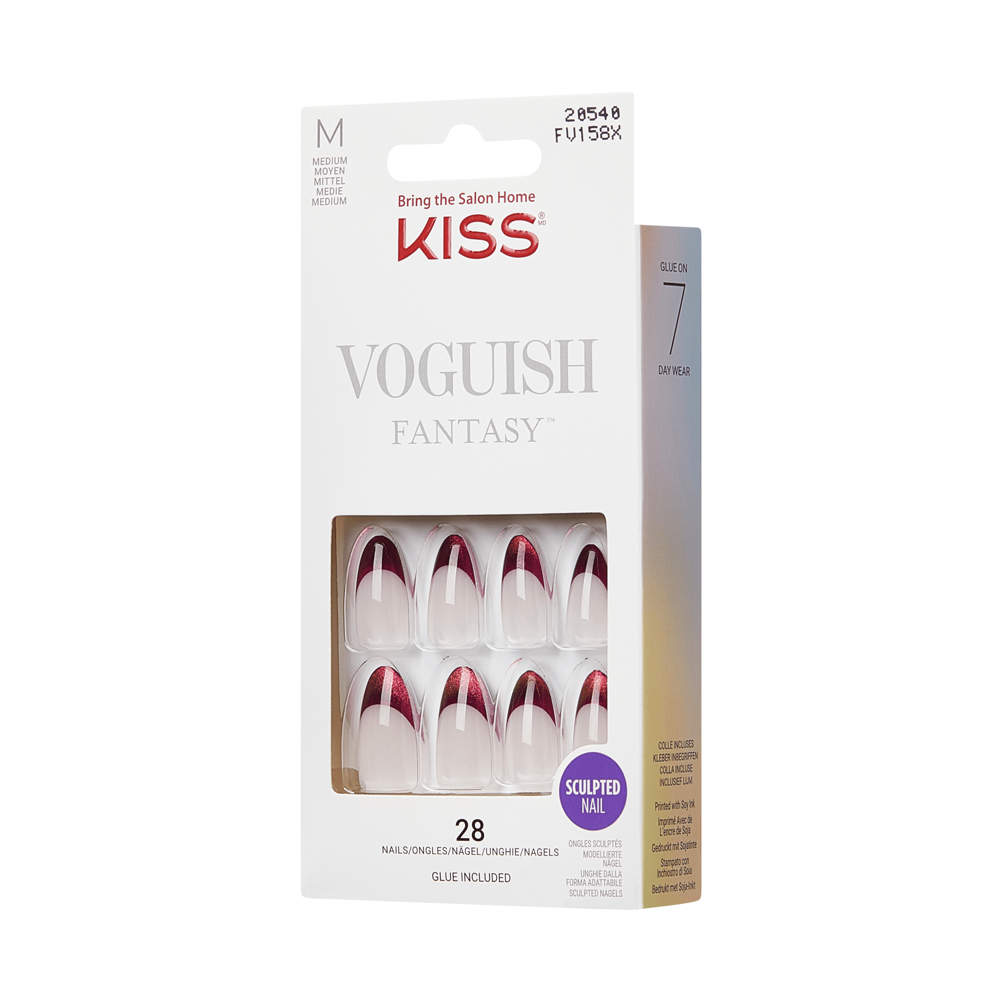 KISS Voguish Fantasy Press On Glue Nails - Passionable