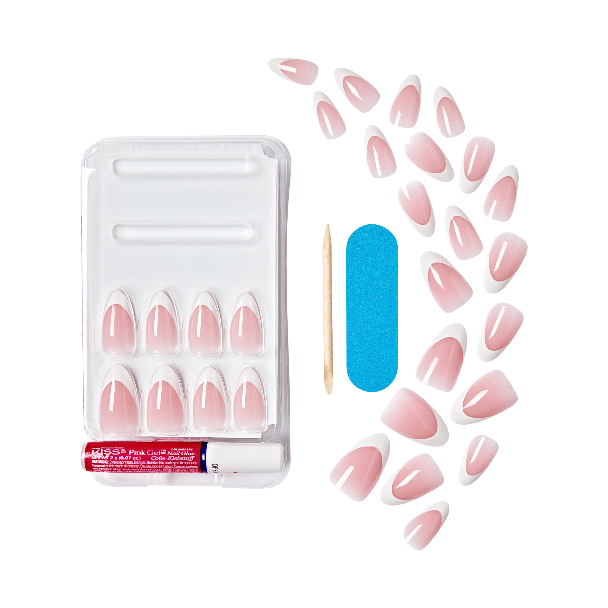 KISS Voguish Fantasy Press On Glue Nails - Get Lucky