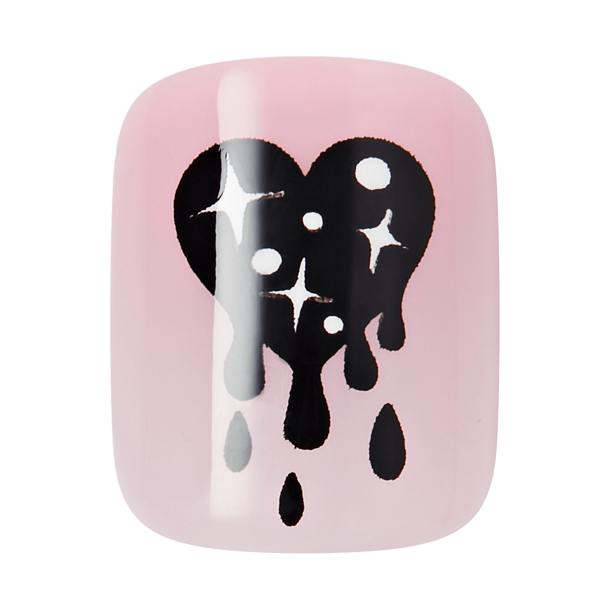 Impress Design Halloween No Glue Fake Press On Nails - Blood Moon | Design, Pink, Short, Squoval, Glow In The Dark, Manicure