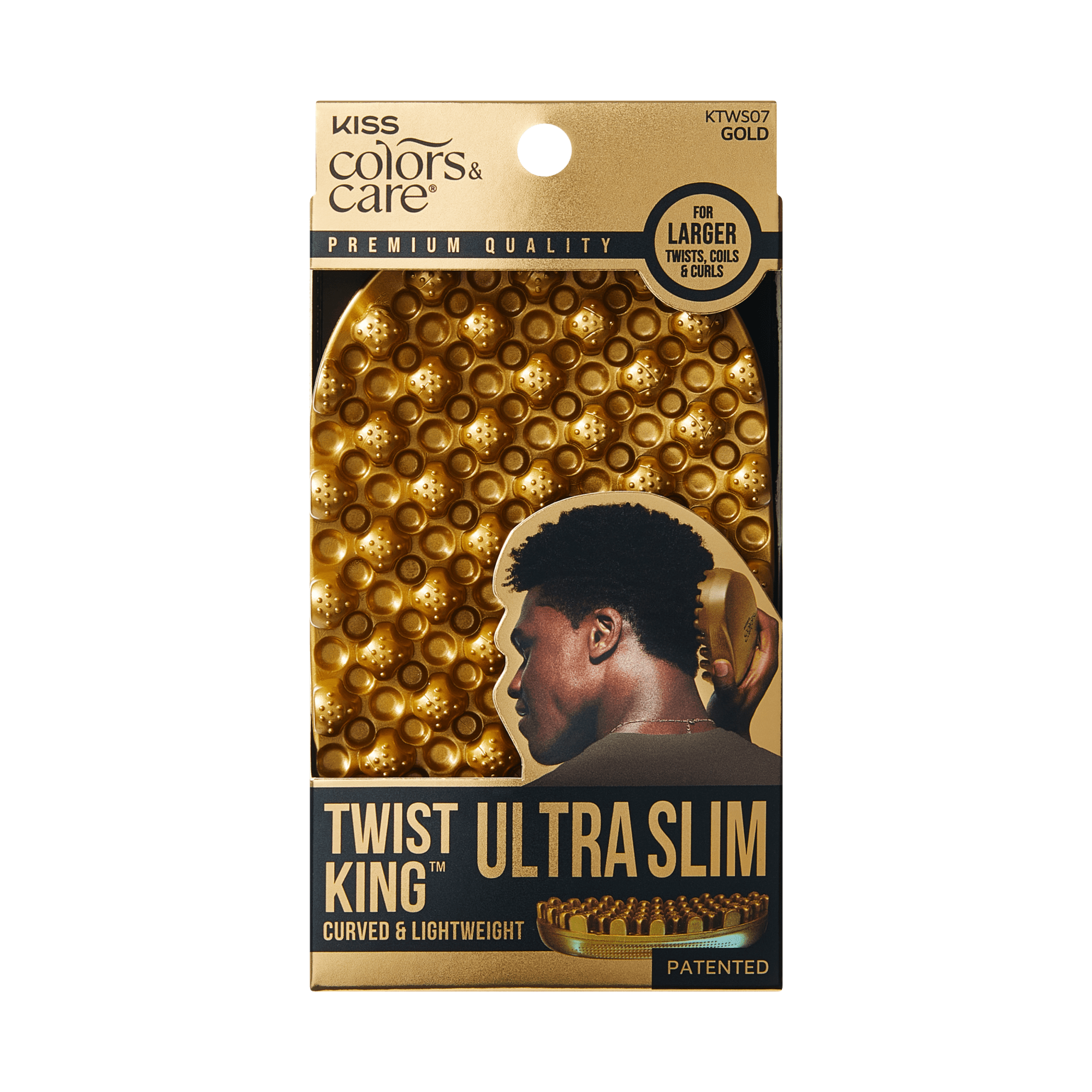 KISS Colors & Care Ultra Slim Twist King - Curved & Lightweight