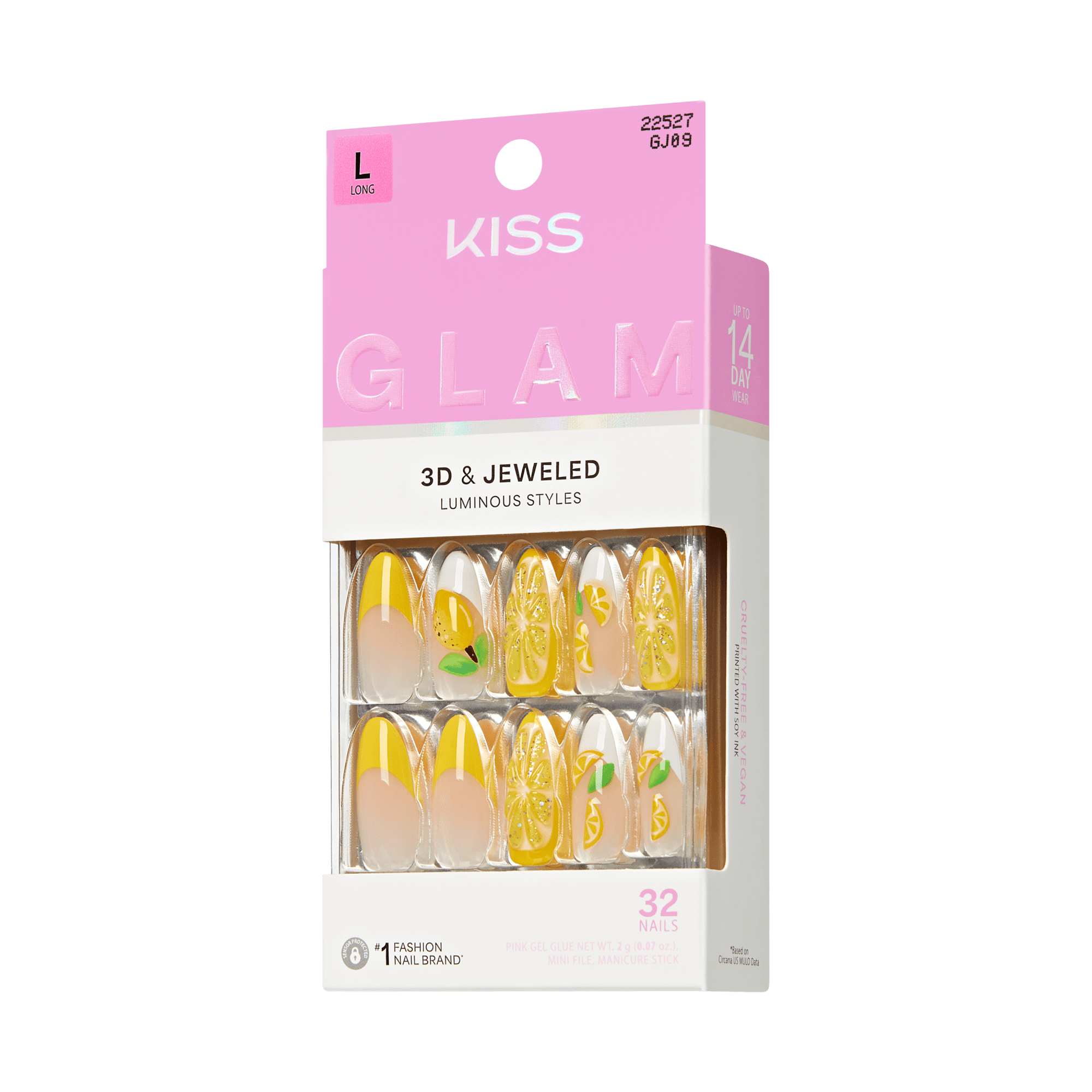 KISS GLAM 3D & Jewel Press On Glue Nails - Cherish the Moment