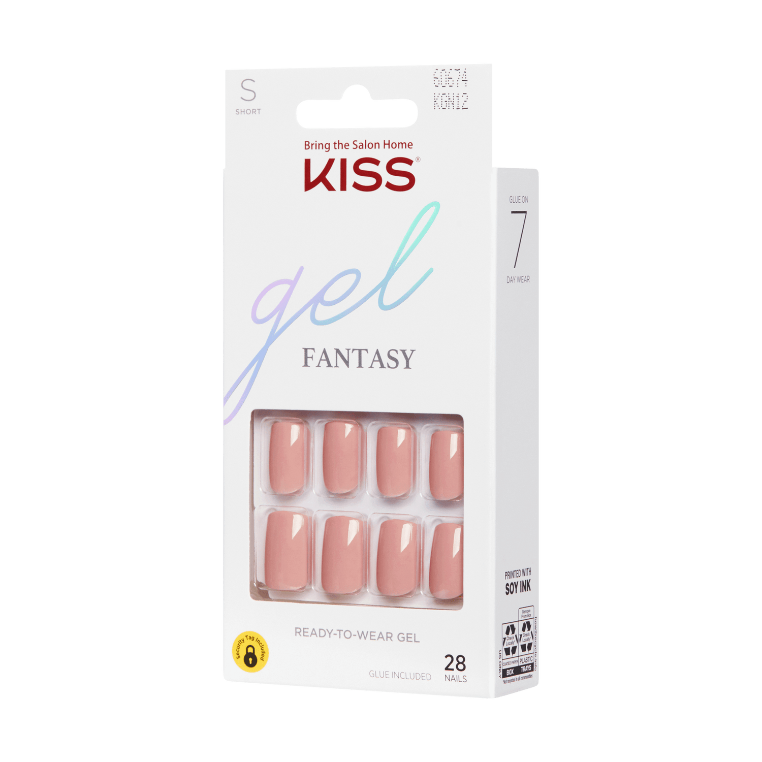 KISS Gel Fantasy Press On Glue Nails - Ribbons