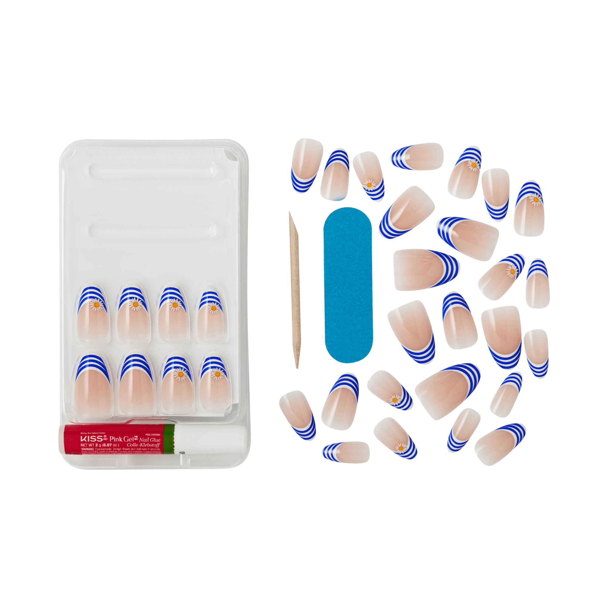 KISS Voguish Fantasy Press On Glue Nails - Back In Style