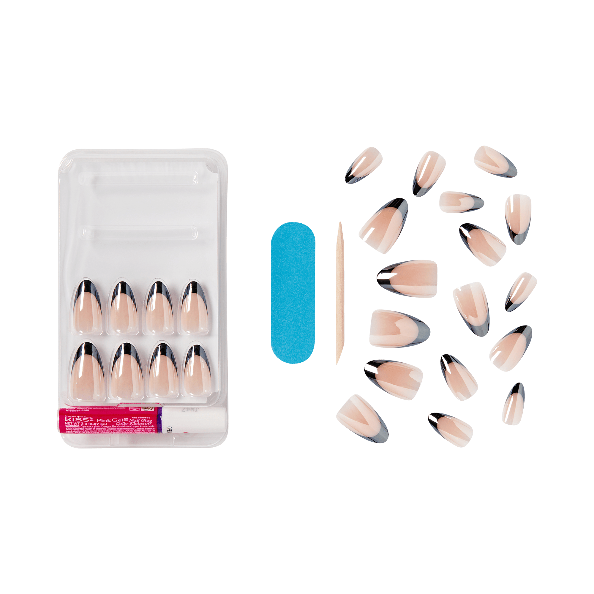 KISS Gel Fantasy Allure Press On Glue Nails - Icon
