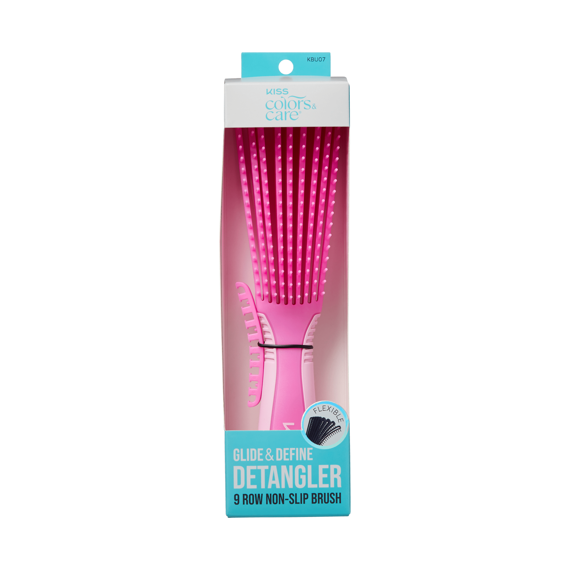 KISS Colors & Care Glide & Define Non-Slip Detangling Brush