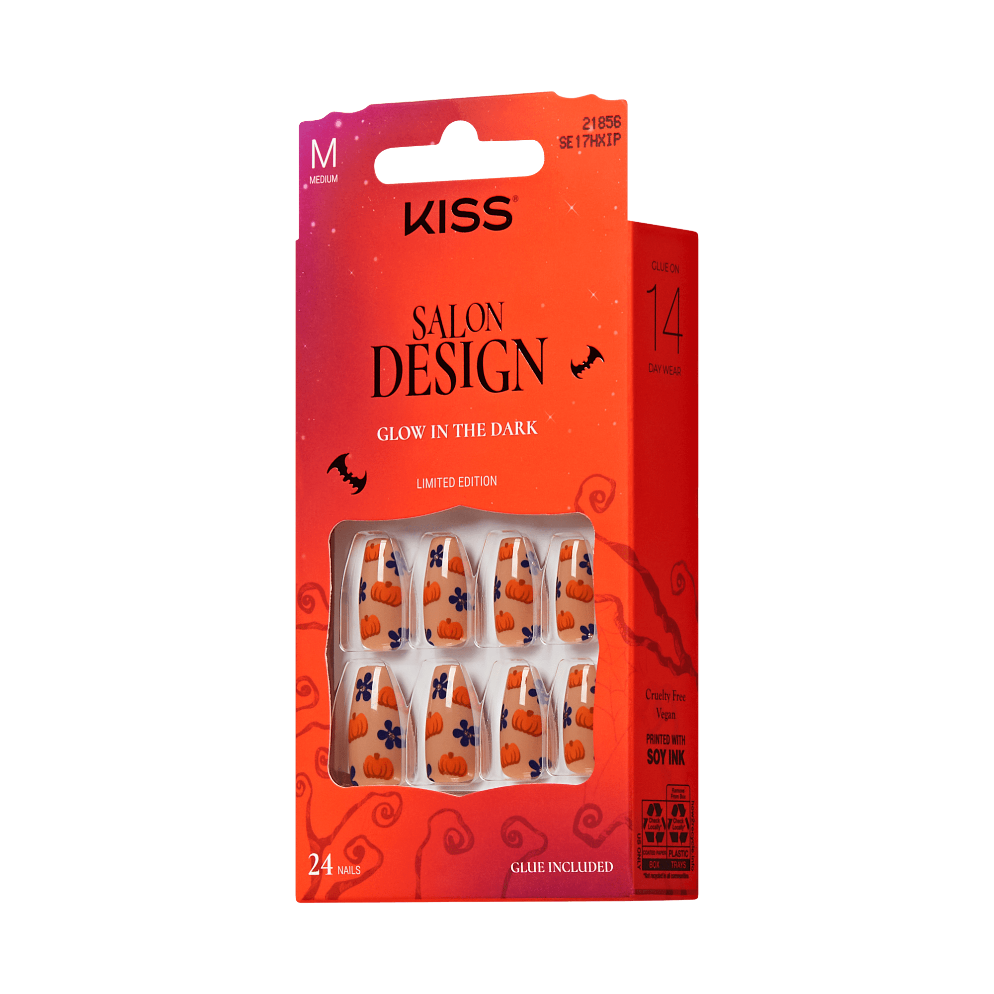 KISS Salon Design Halloween Press On Glue Nails - Allhallows Eve