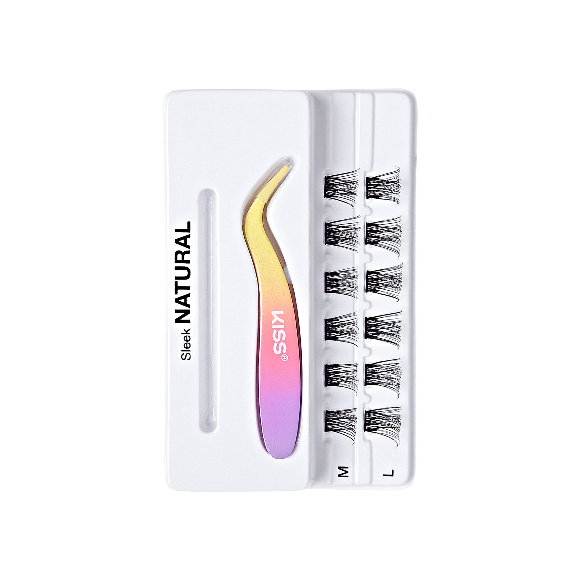 imPRESS Falsies Self Adhesive Eyelashes, 12 Lash Clusters + Applicator – Sleek