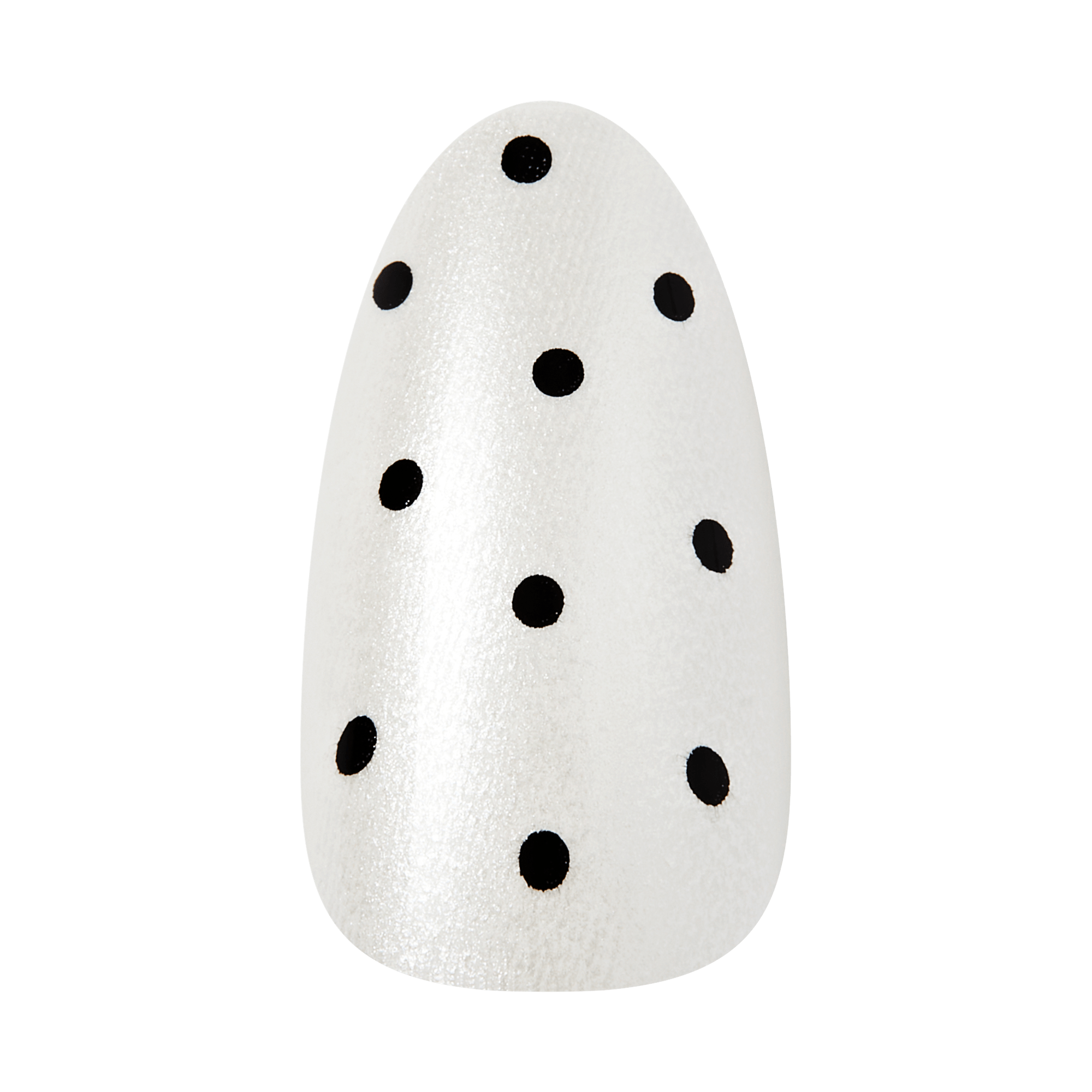 Kiss Glam Jeweled Press On Fake Glue Nails - Mood Pop | 3D & Jeweled French Design, Black & White, Medium, Almond